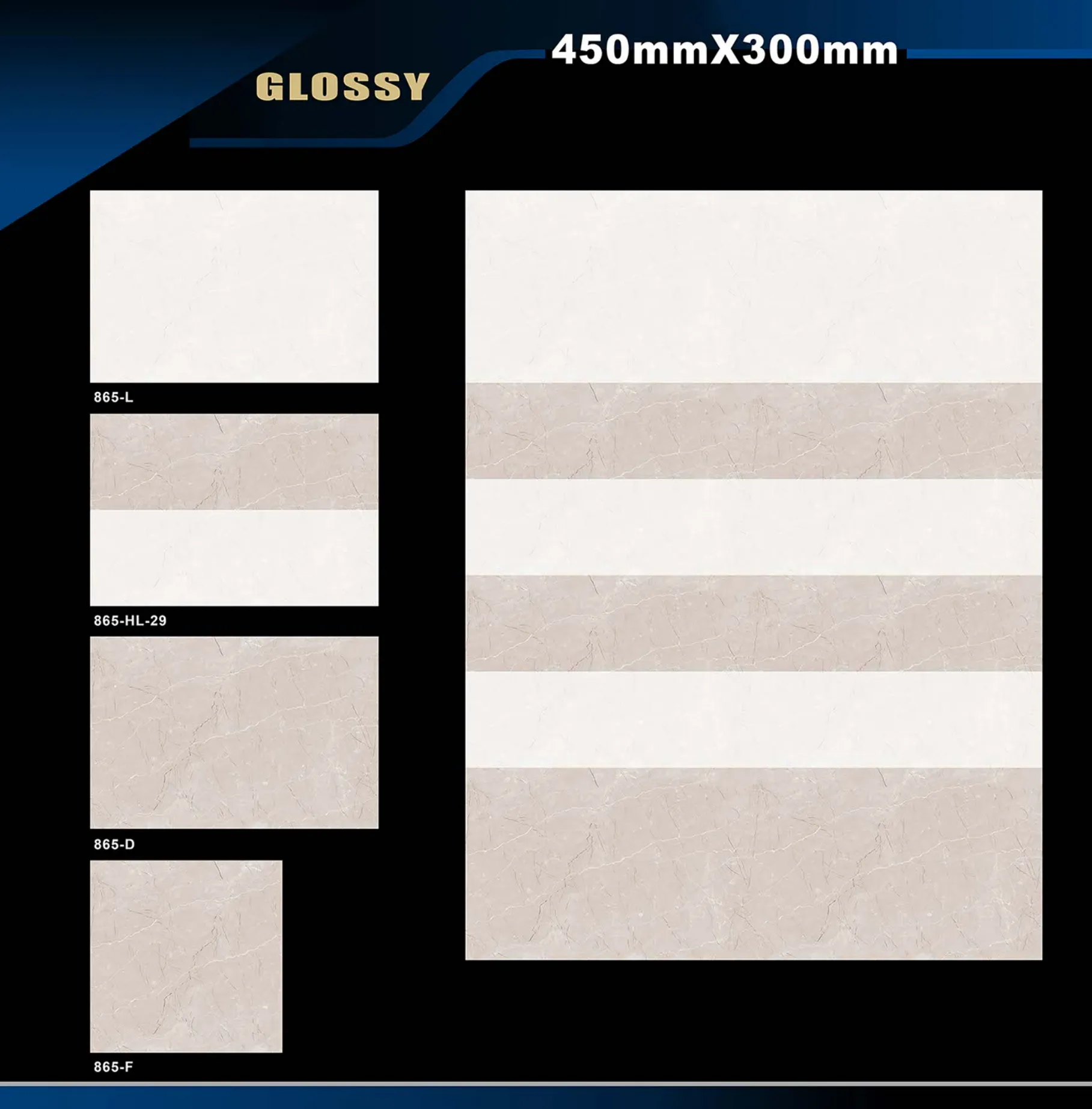 12 X 18 Glossy 829 To 898 - Design 54 - 300x450mm Glossy