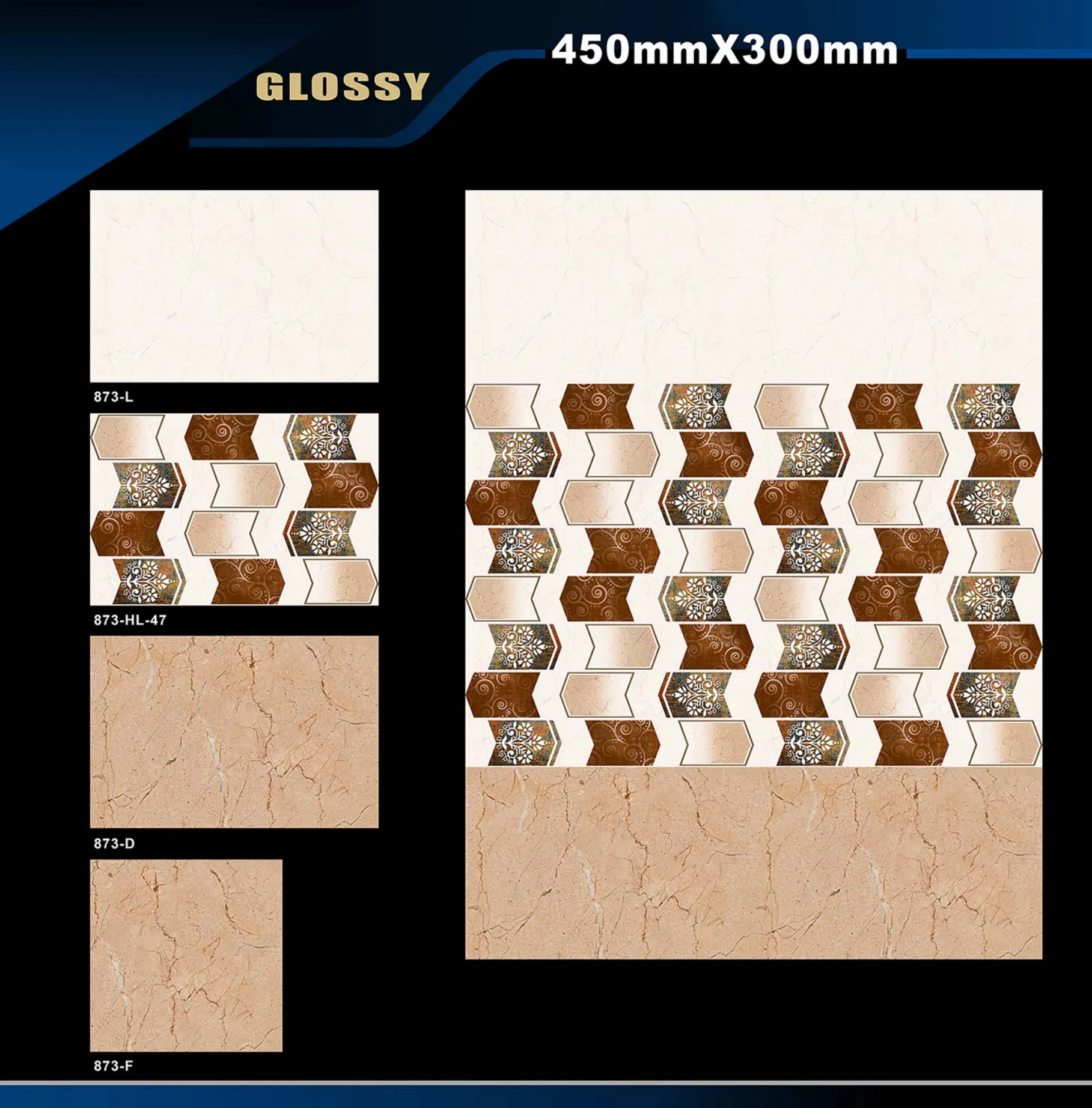 12 X 18 Glossy 829 To 898 - Design 56 - 300x450mm Glossy