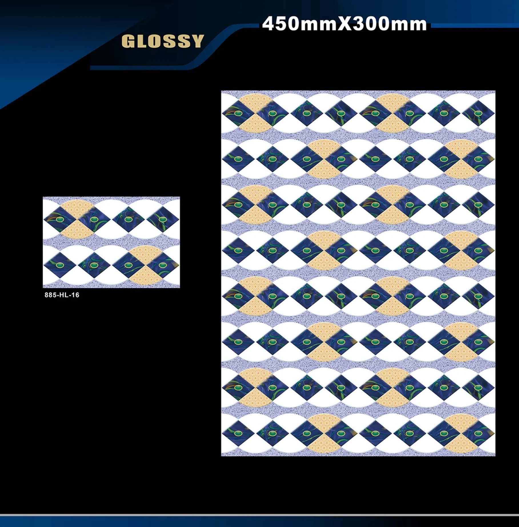 12 X 18 Glossy 829 To 898 - Design 63 - 300x450mm Glossy