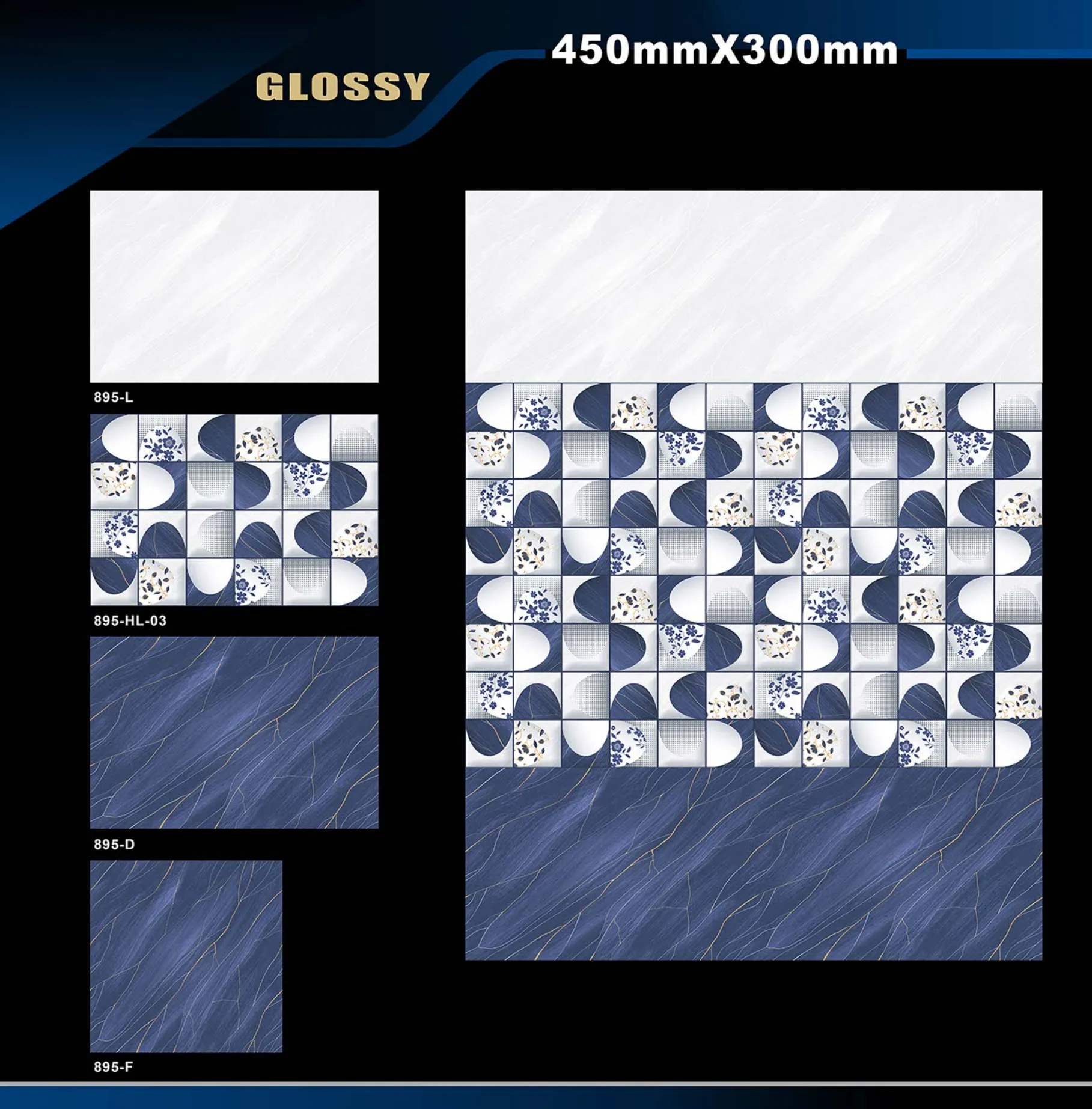 12 X 18 Glossy 829 To 898 - Design 68 - 300x450mm Glossy