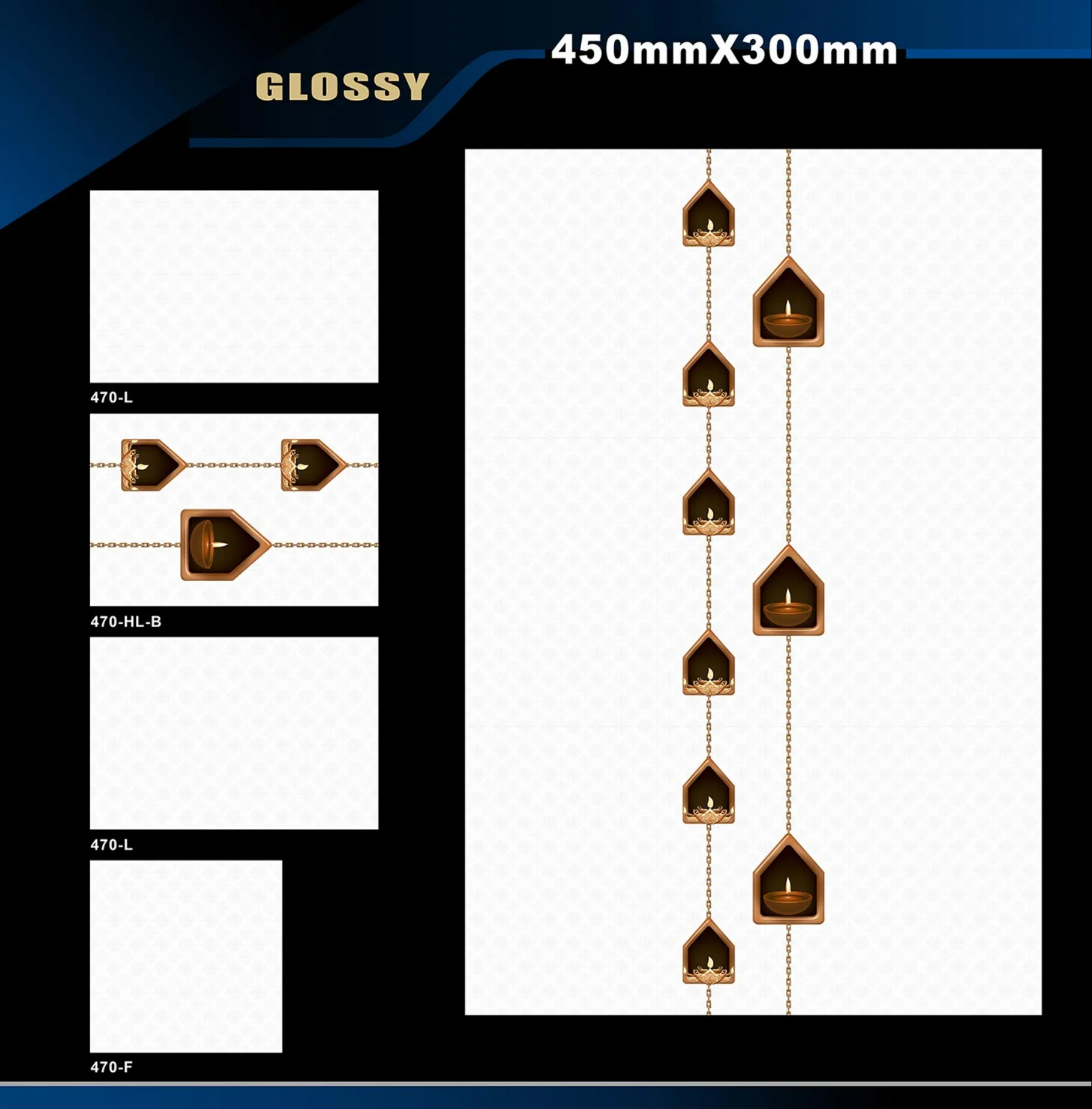 12 X 18 Glossy Pooja - Design 16 - 300x450mm Glossy