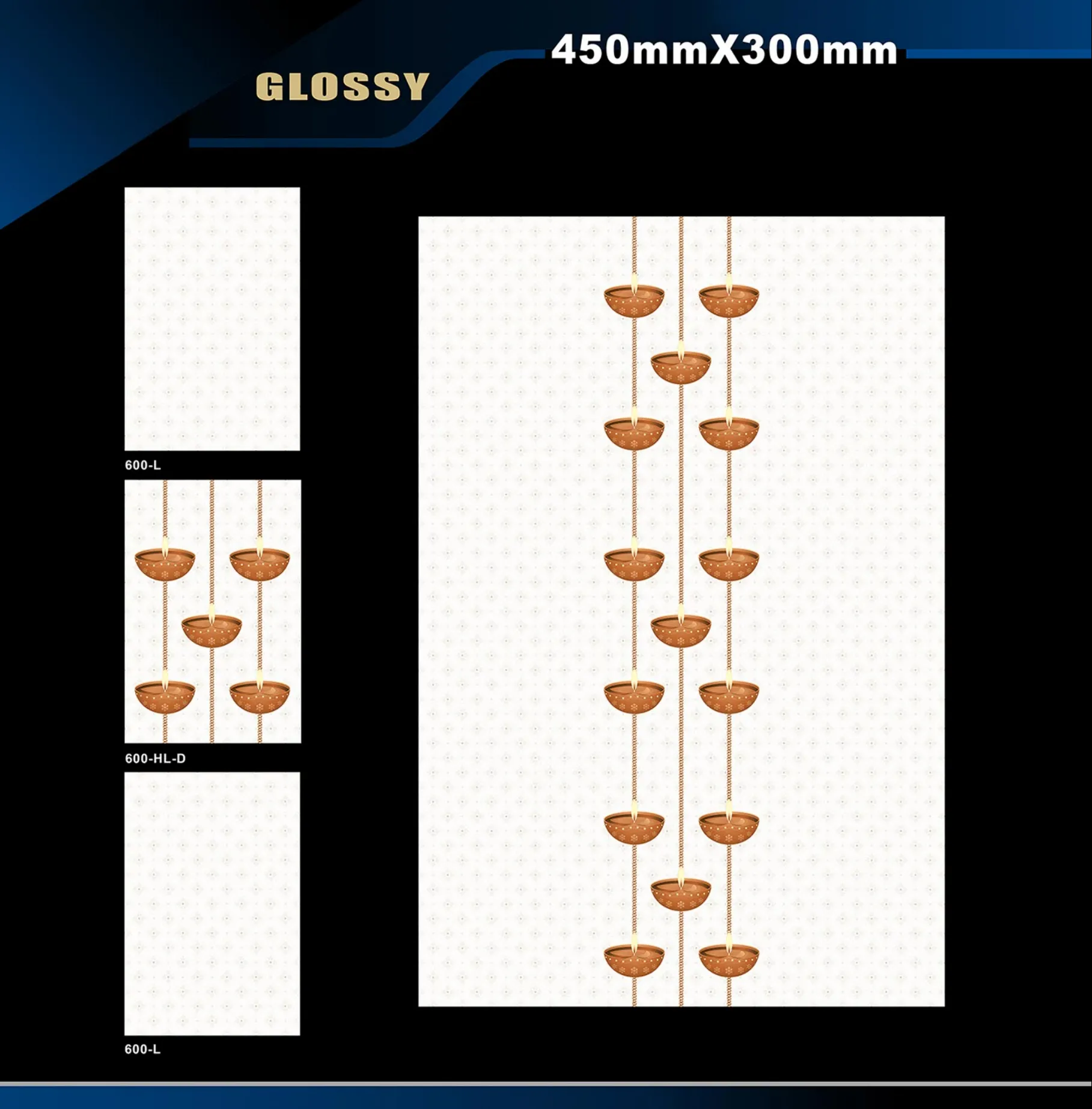 12 X 18 Glossy Pooja - Design 33 - 300x450mm Glossy