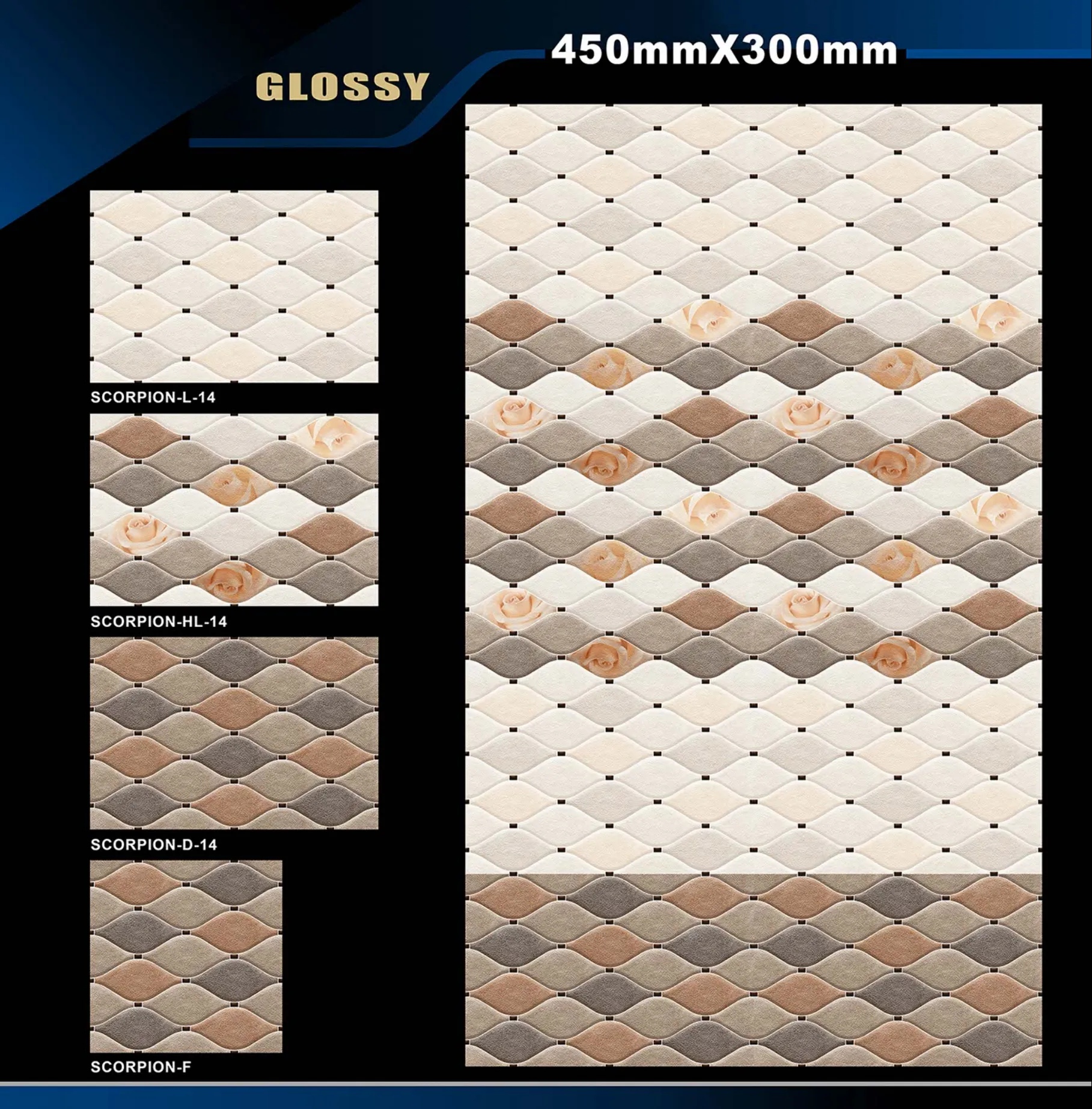 12 X 18 Glossy Rose To Zen - Design 5 - 300x450mm Glossy