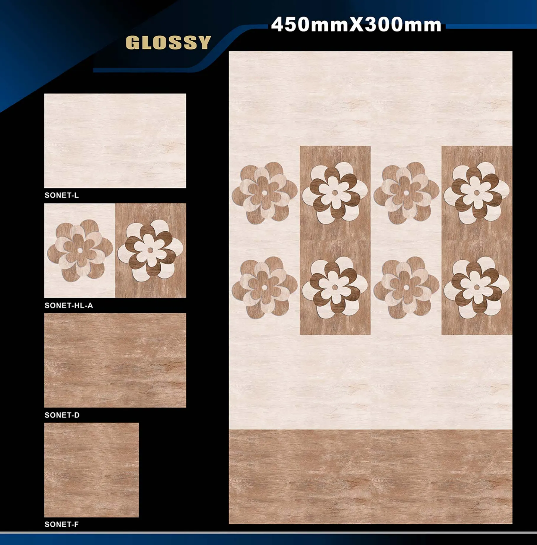 12 X 18 Glossy Rose To Zen - Design 20 - 300x450mm Glossy