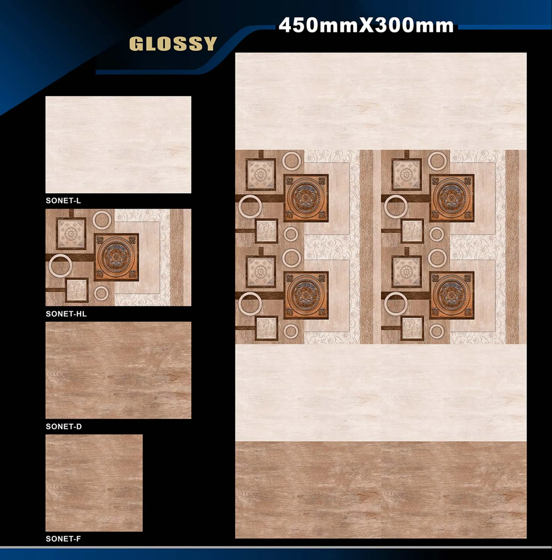 12 X 18 Glossy Rose To Zen - Design 21 - 300x450mm Glossy