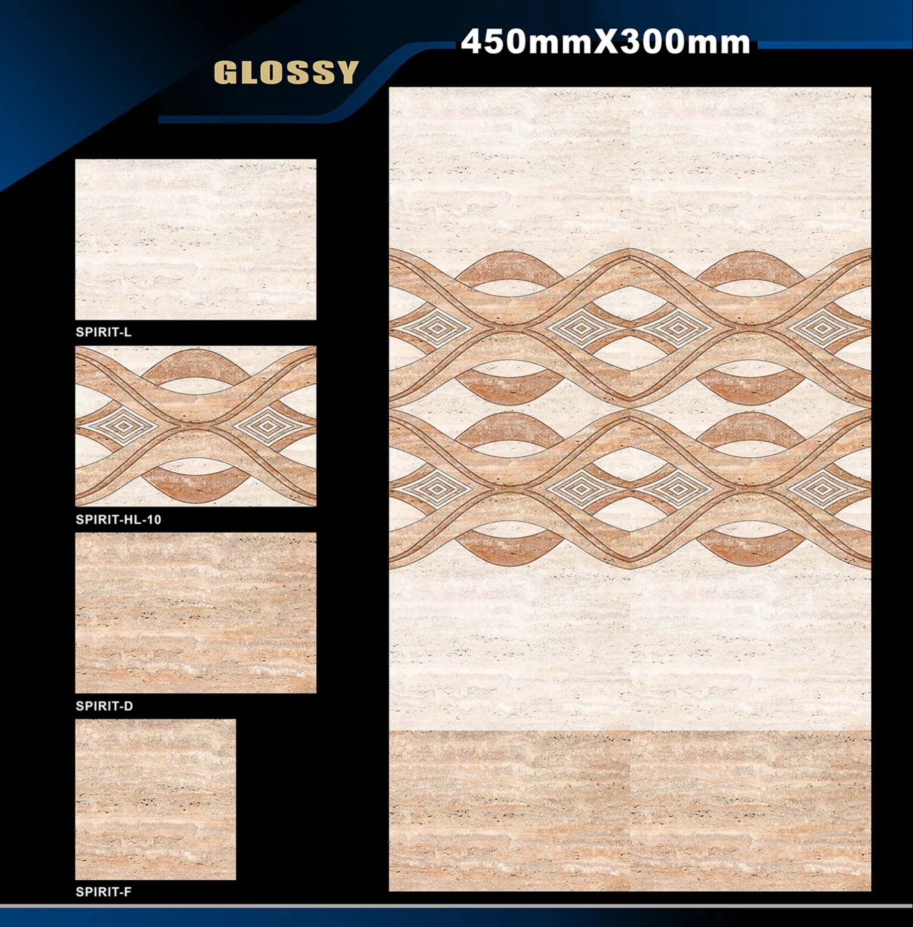 12 X 18 Glossy Rose To Zen - Design 30 - 300x450mm Glossy