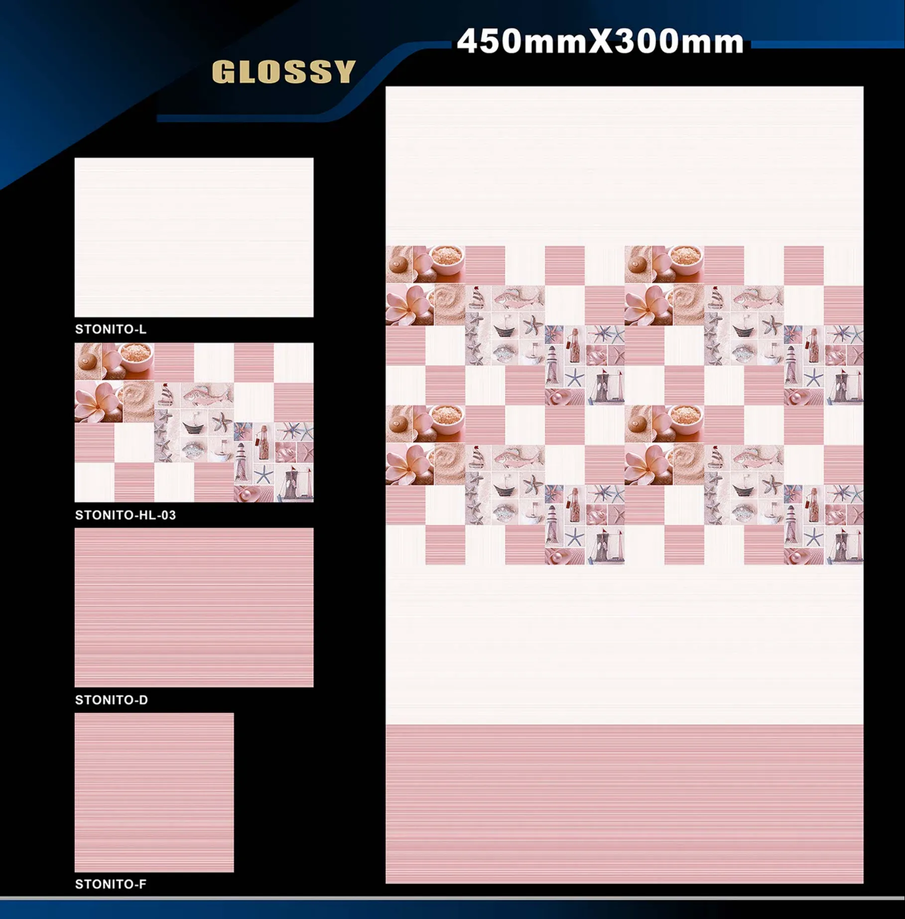 12 X 18 Glossy Rose To Zen - Design 31 - 300x450mm Glossy