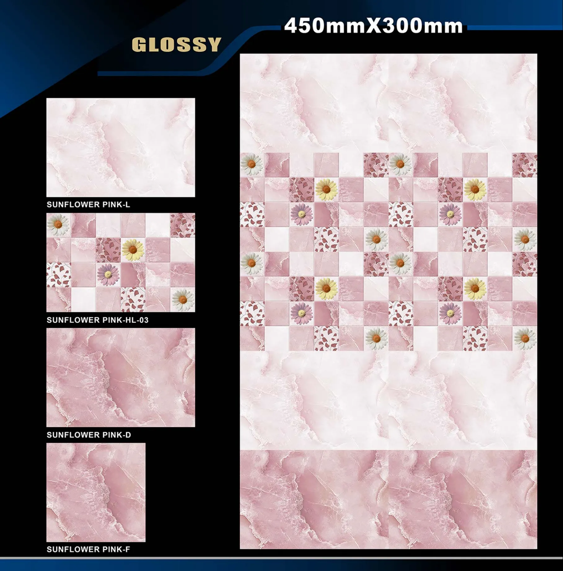 12 X 18 Glossy Rose To Zen - Design 34 - 300x450mm Glossy