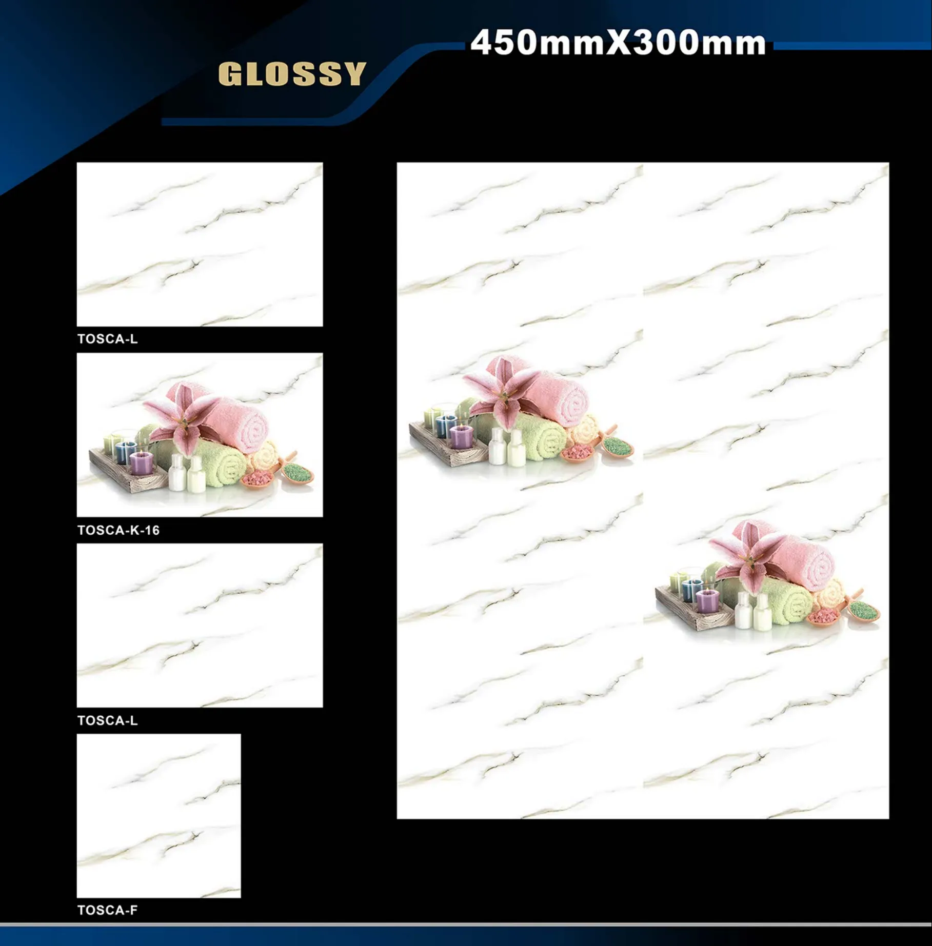 12 X 18 Glossy Rose To Zen - Design 49 - 300x450mm Glossy