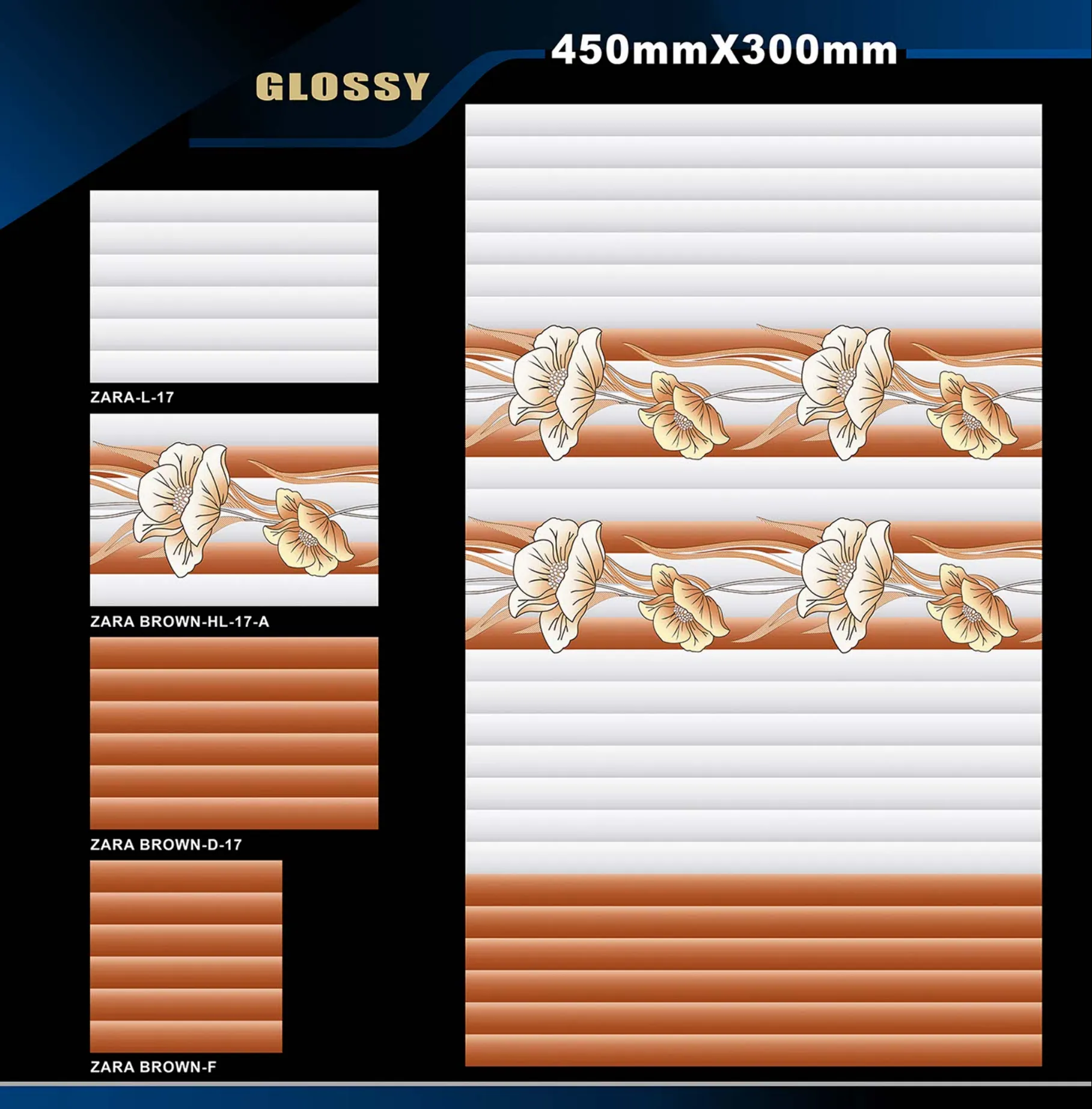 12 X 18 Glossy Rose To Zen - Design 63 - 300x450mm Glossy