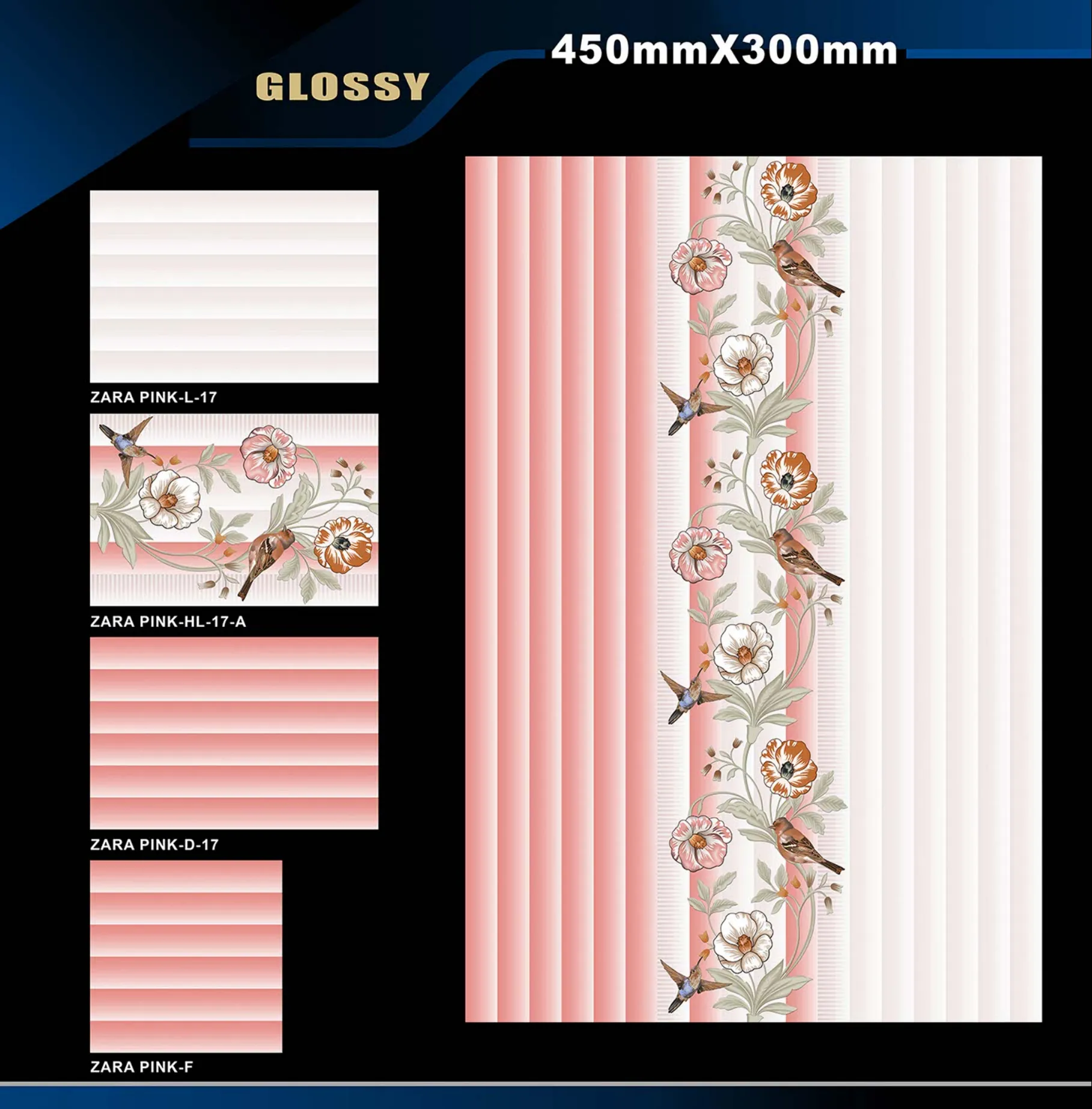 12 X 18 Glossy Rose To Zen - Design 67 - 300x450mm Glossy