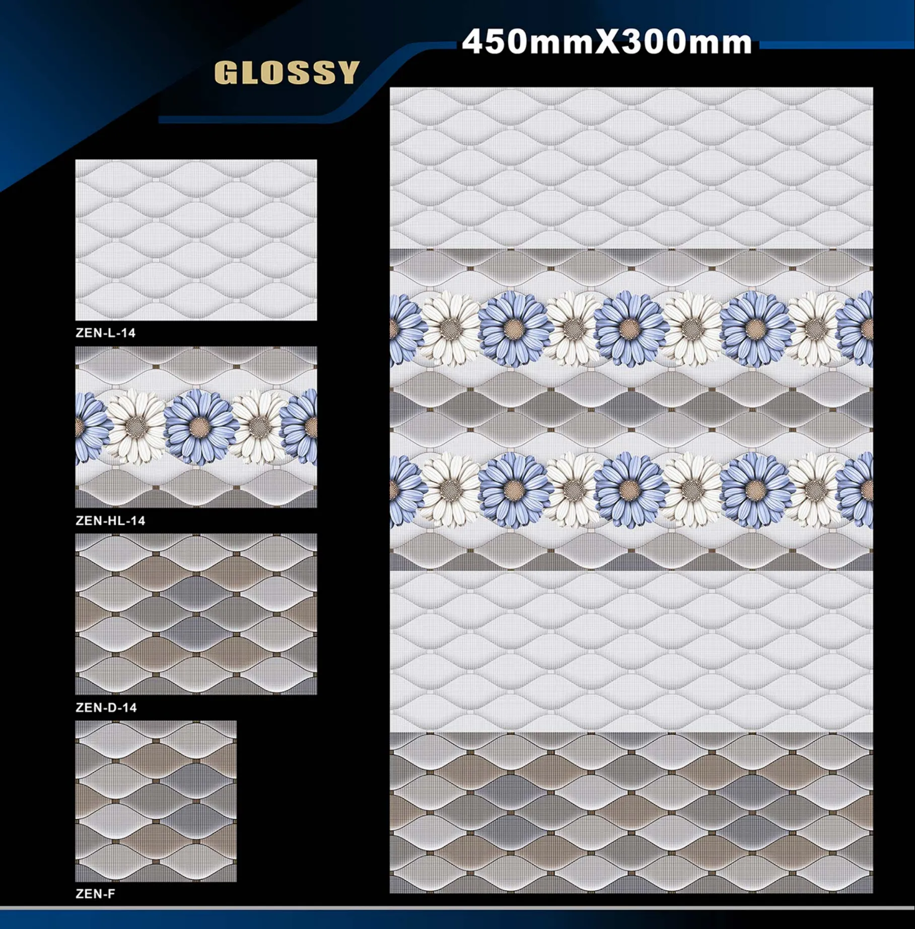 12 X 18 Glossy Rose To Zen - Design 71 - 300x450mm Glossy