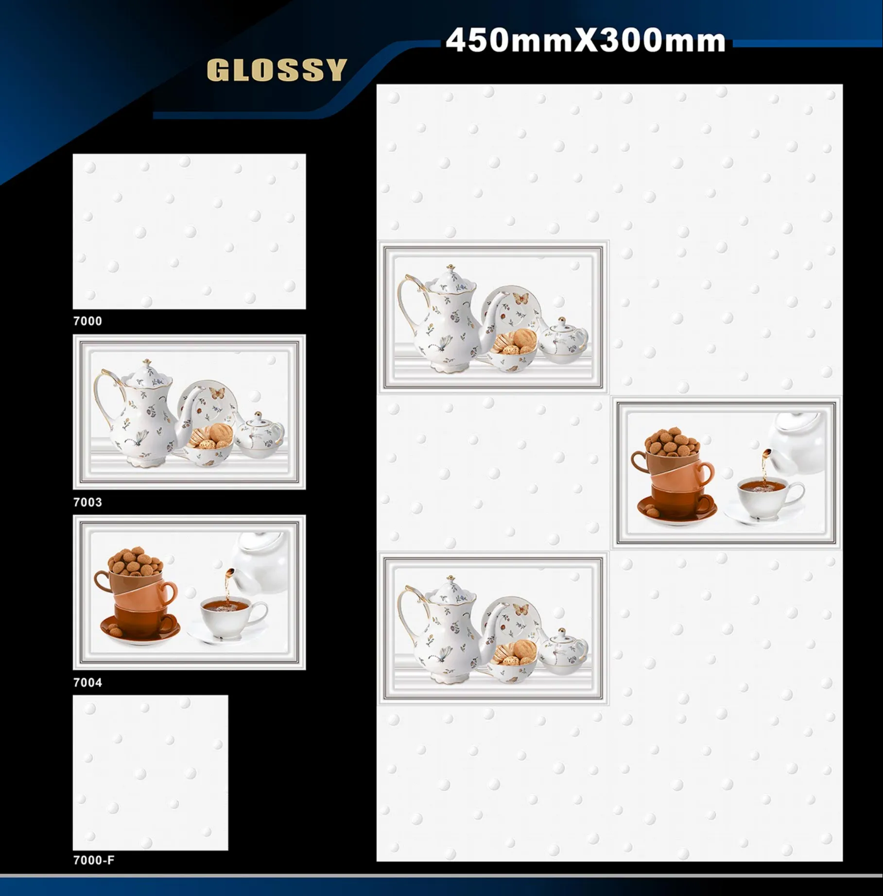 12 X 18 Kitchen 1001 To 24000 - Design 22 - 300x450mm Glossy