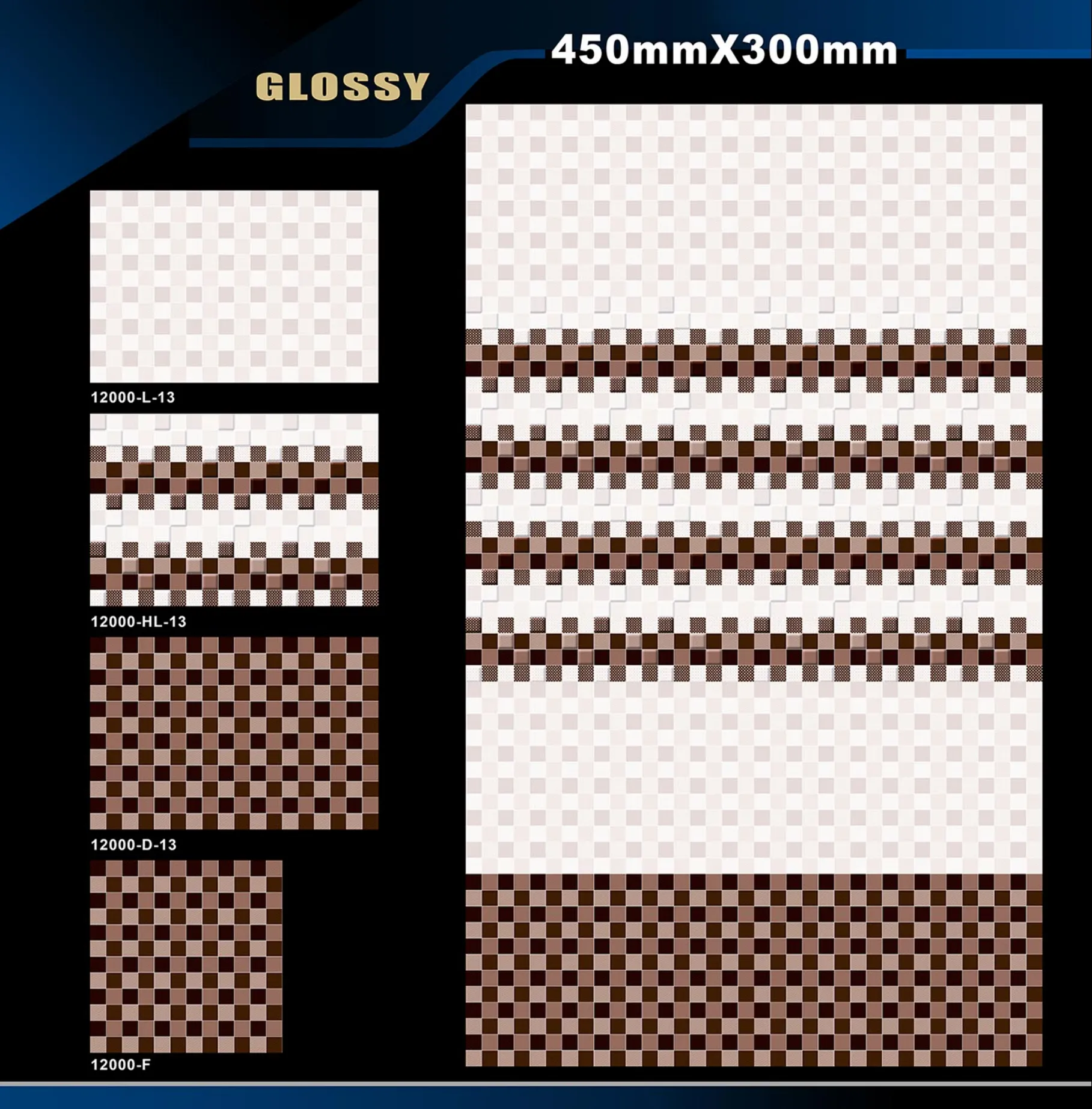12 X 18 Kitchen 1001 To 24000 - Design 28 - 300x450mm Glossy
