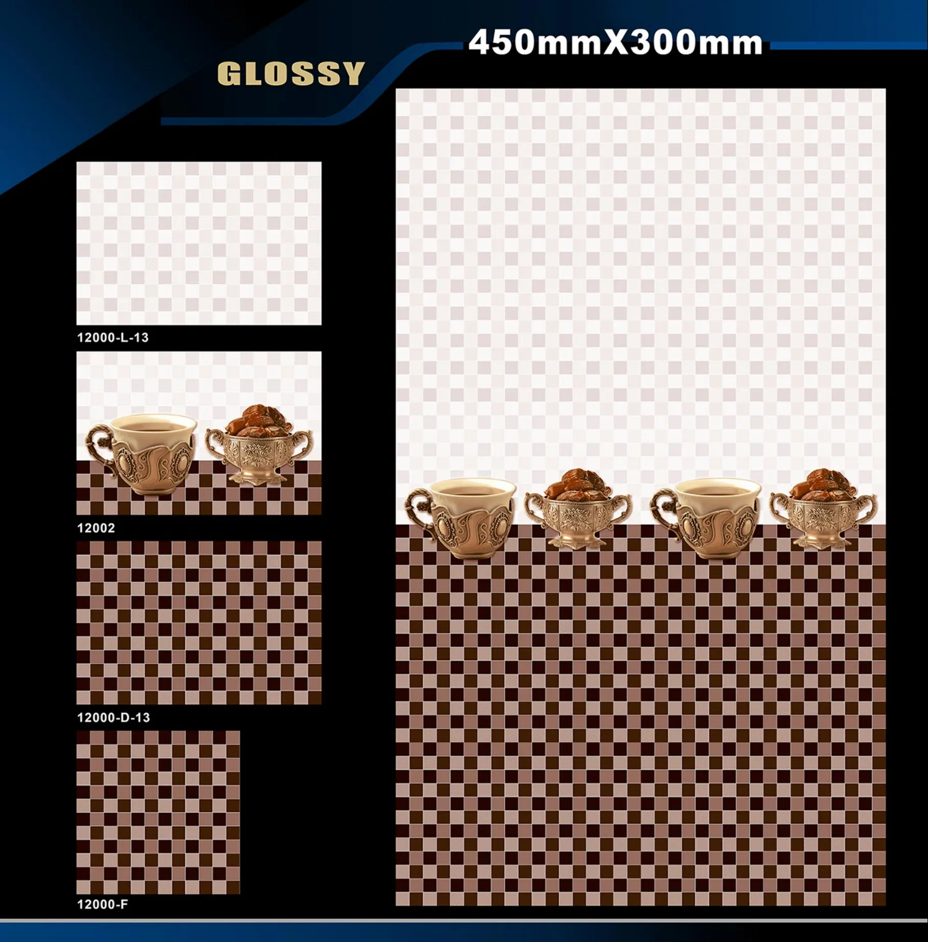 12 X 18 Kitchen 1001 To 24000 - Design 30 - 300x450mm Glossy