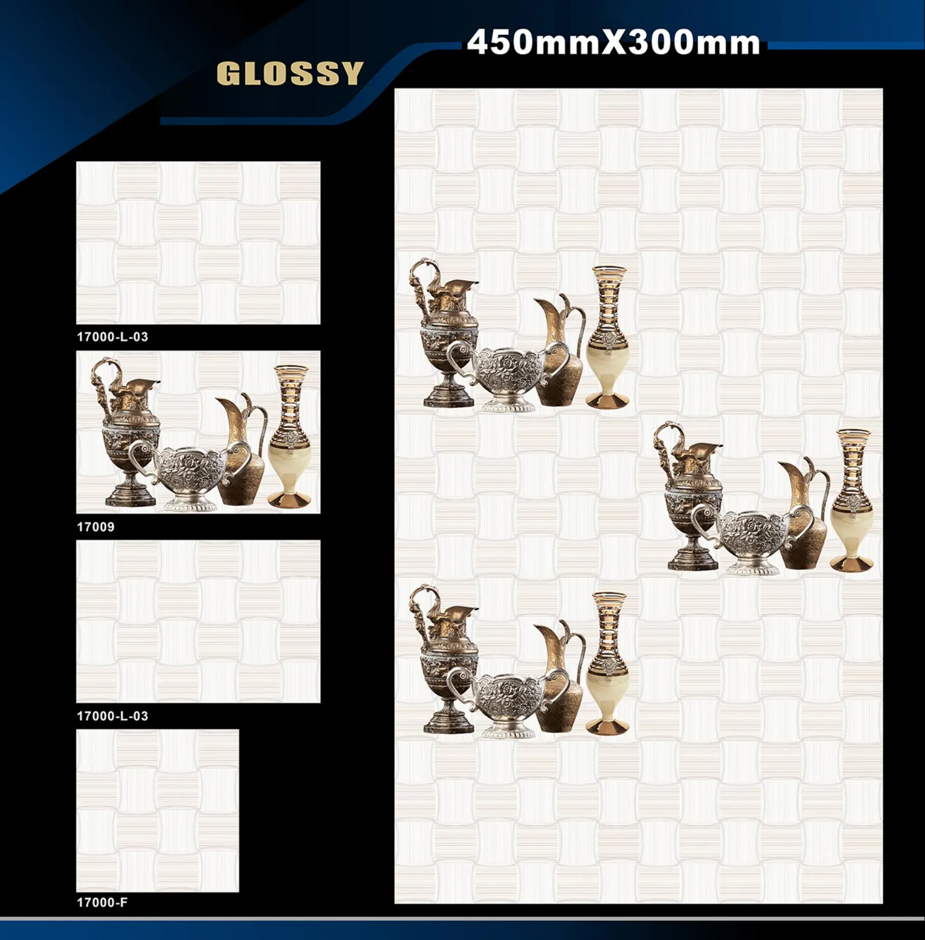 12 X 18 Kitchen 1001 To 24000 - Design 38 - 300x450mm Glossy