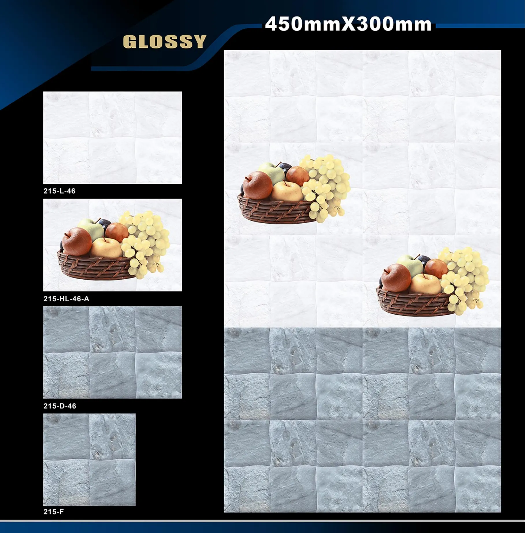 12 X 18 Kitchen 112 To 448 - Design 8 - 300x450mm Glossy