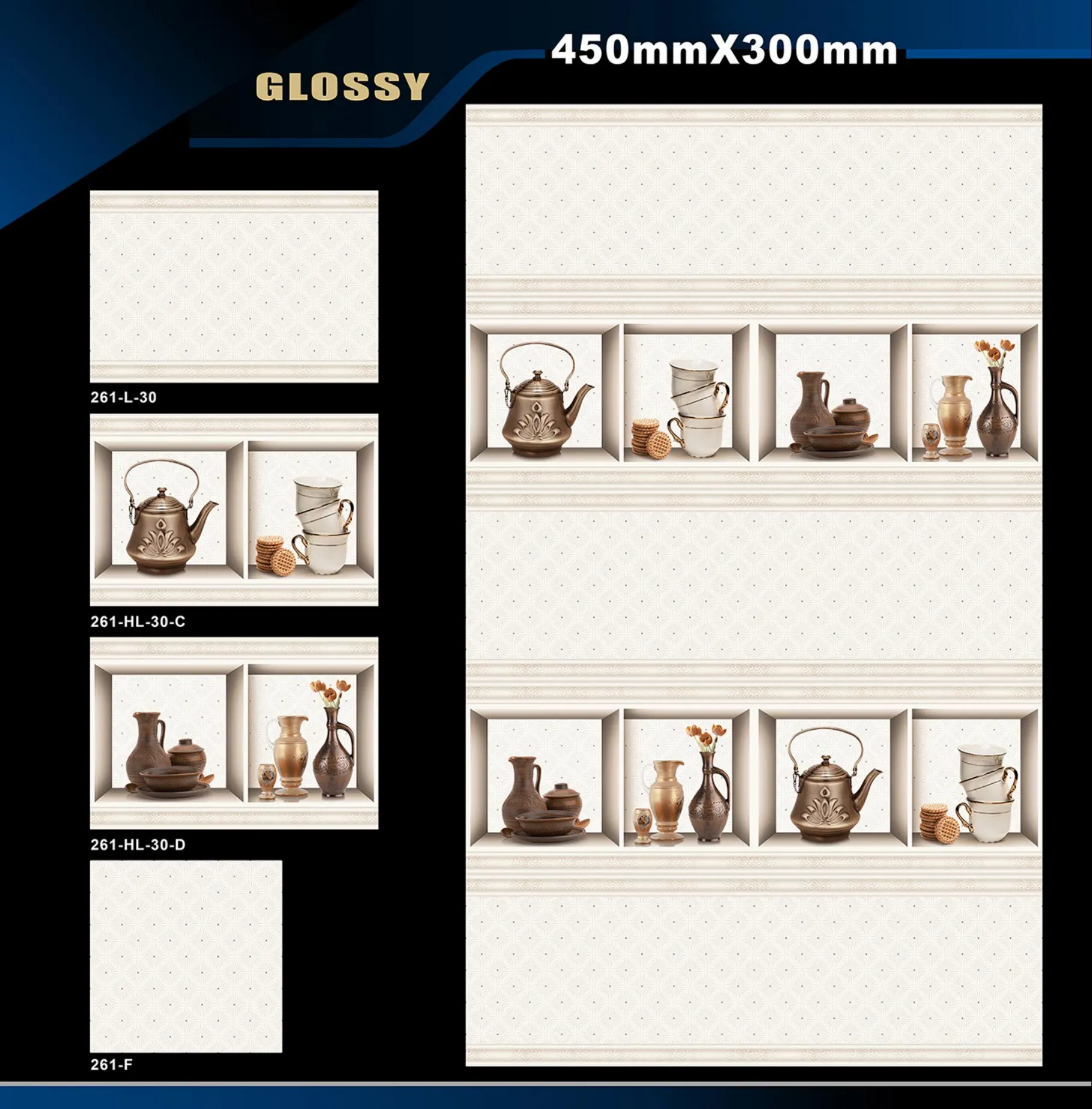 12 X 18 Kitchen 112 To 448 - Design 11 - 300x450mm Glossy