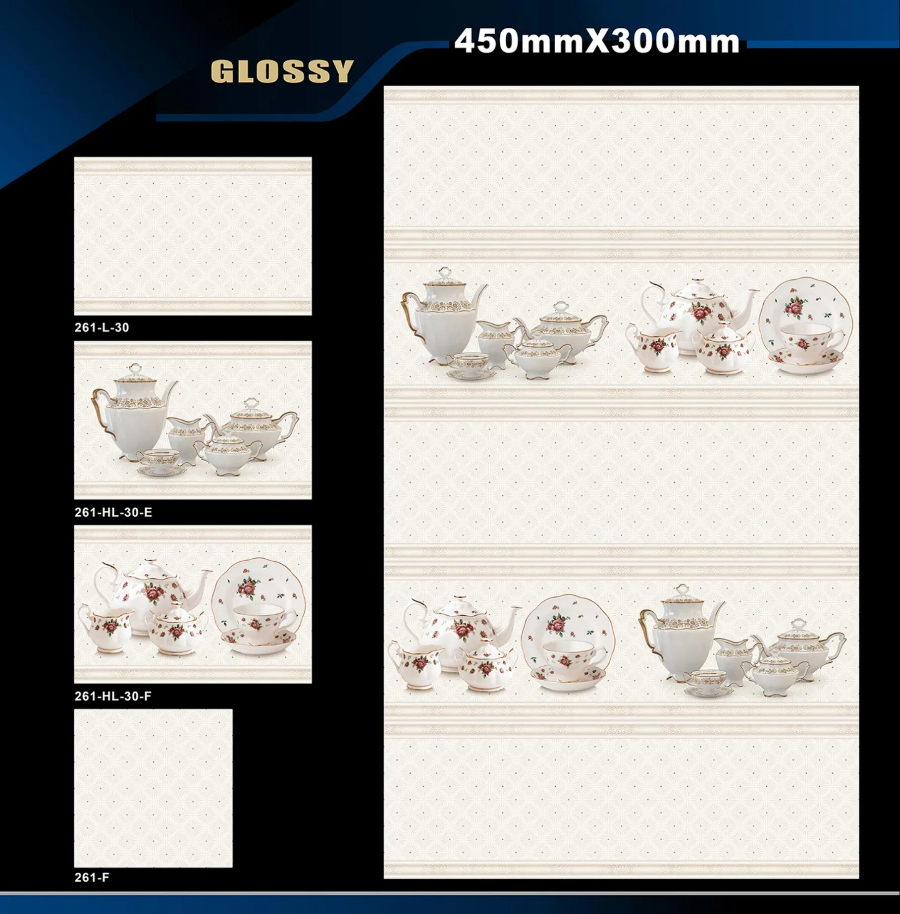 12 X 18 Kitchen 112 To 448 - Design 12 - 300x450mm Glossy