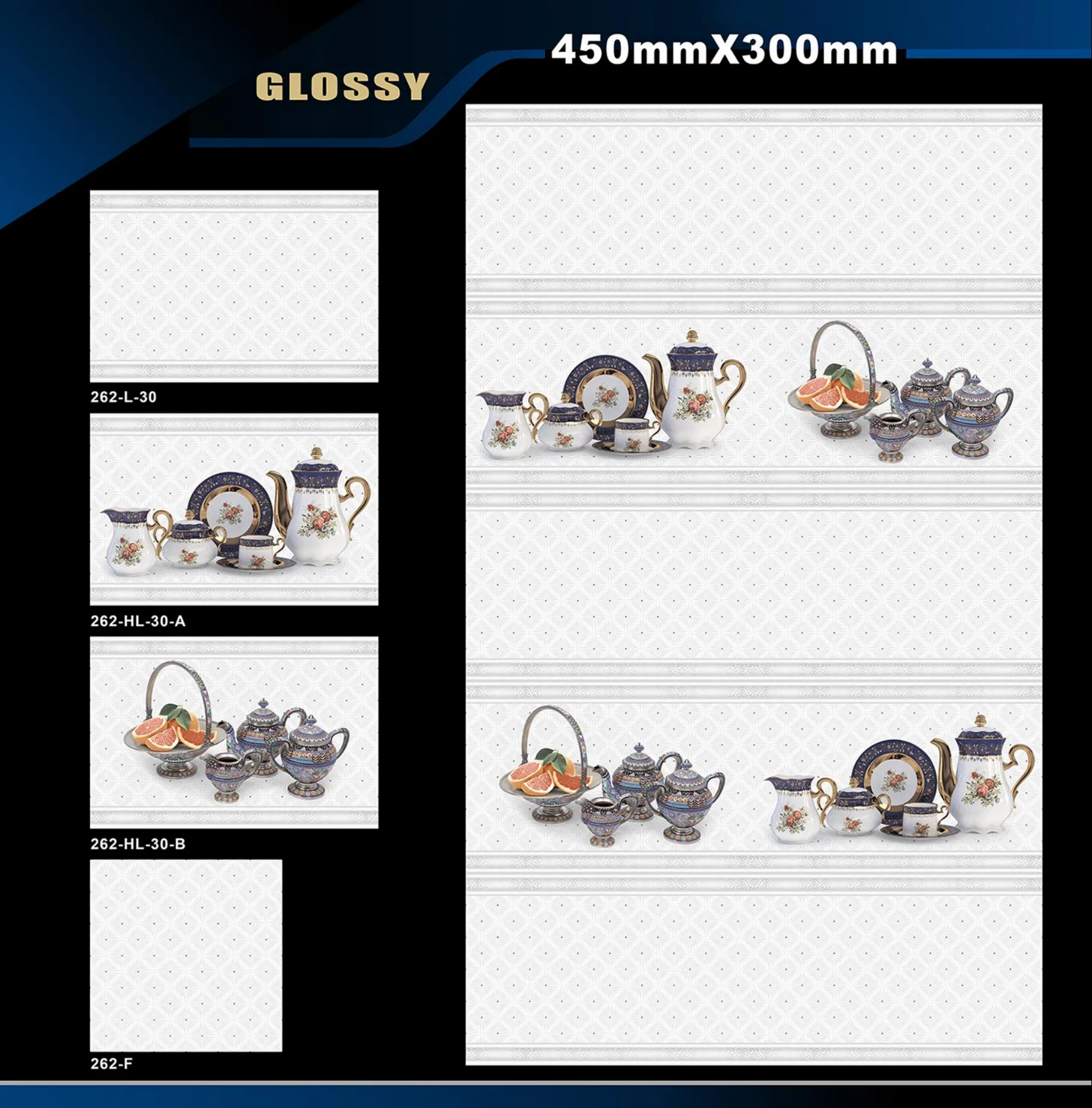 12 X 18 Kitchen 112 To 448 - Design 14 - 300x450mm Glossy