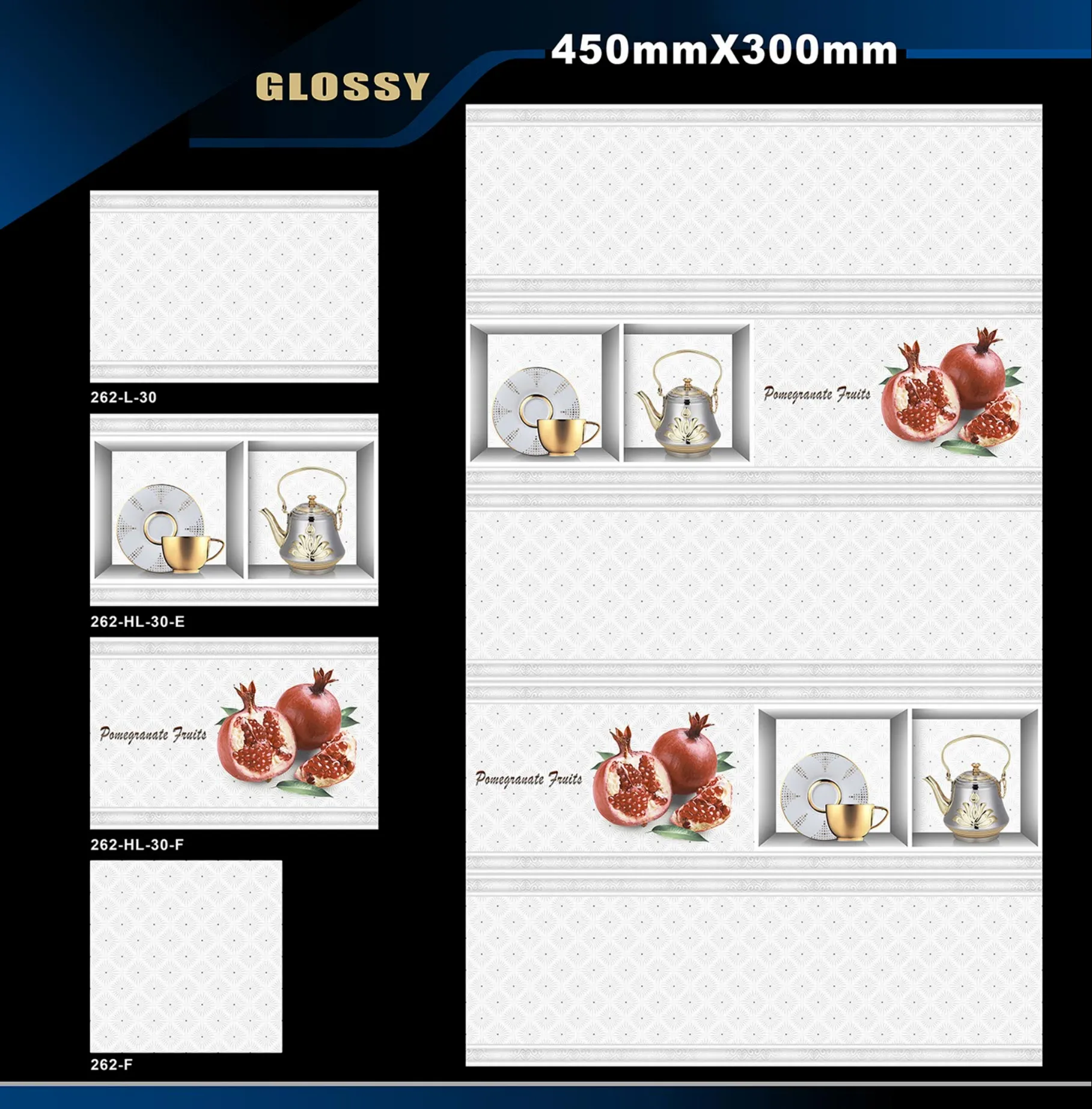 12 X 18 Kitchen 112 To 448 - Design 16 - 300x450mm Glossy