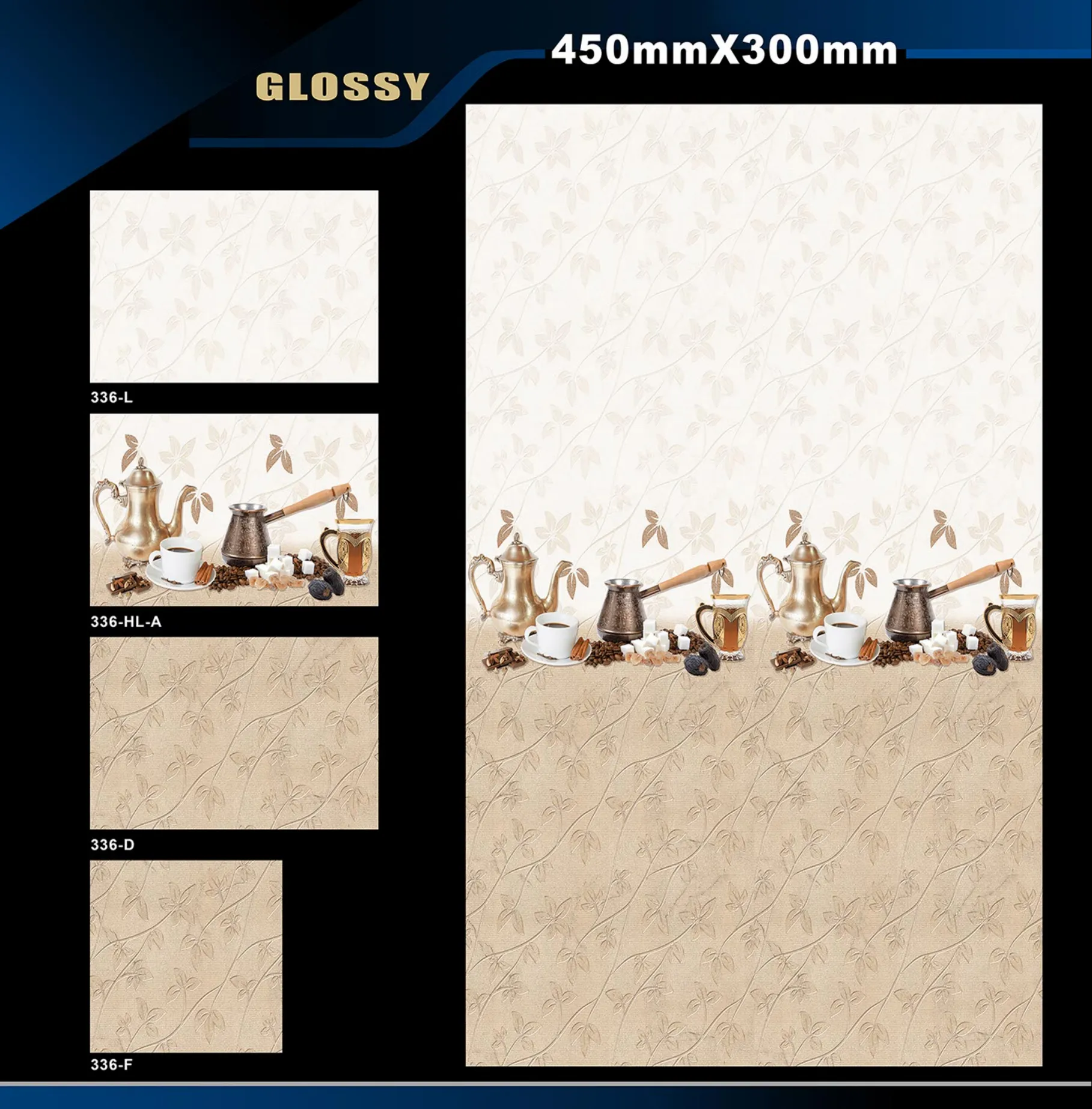12 X 18 Kitchen 112 To 448 - Design 18 - 300x450mm Glossy