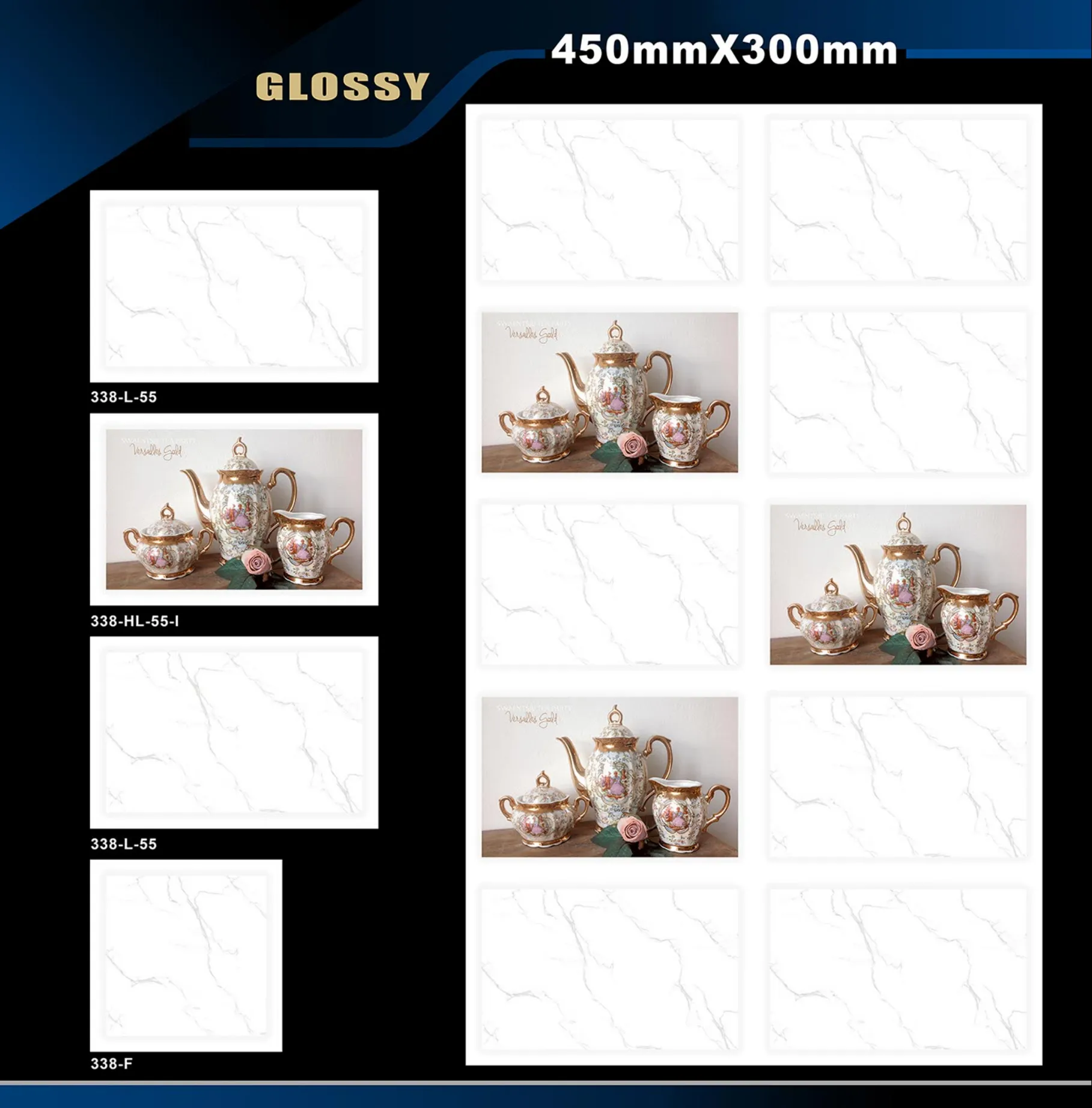 12 X 18 Kitchen 112 To 448 - Design 28 - 300x450mm Glossy