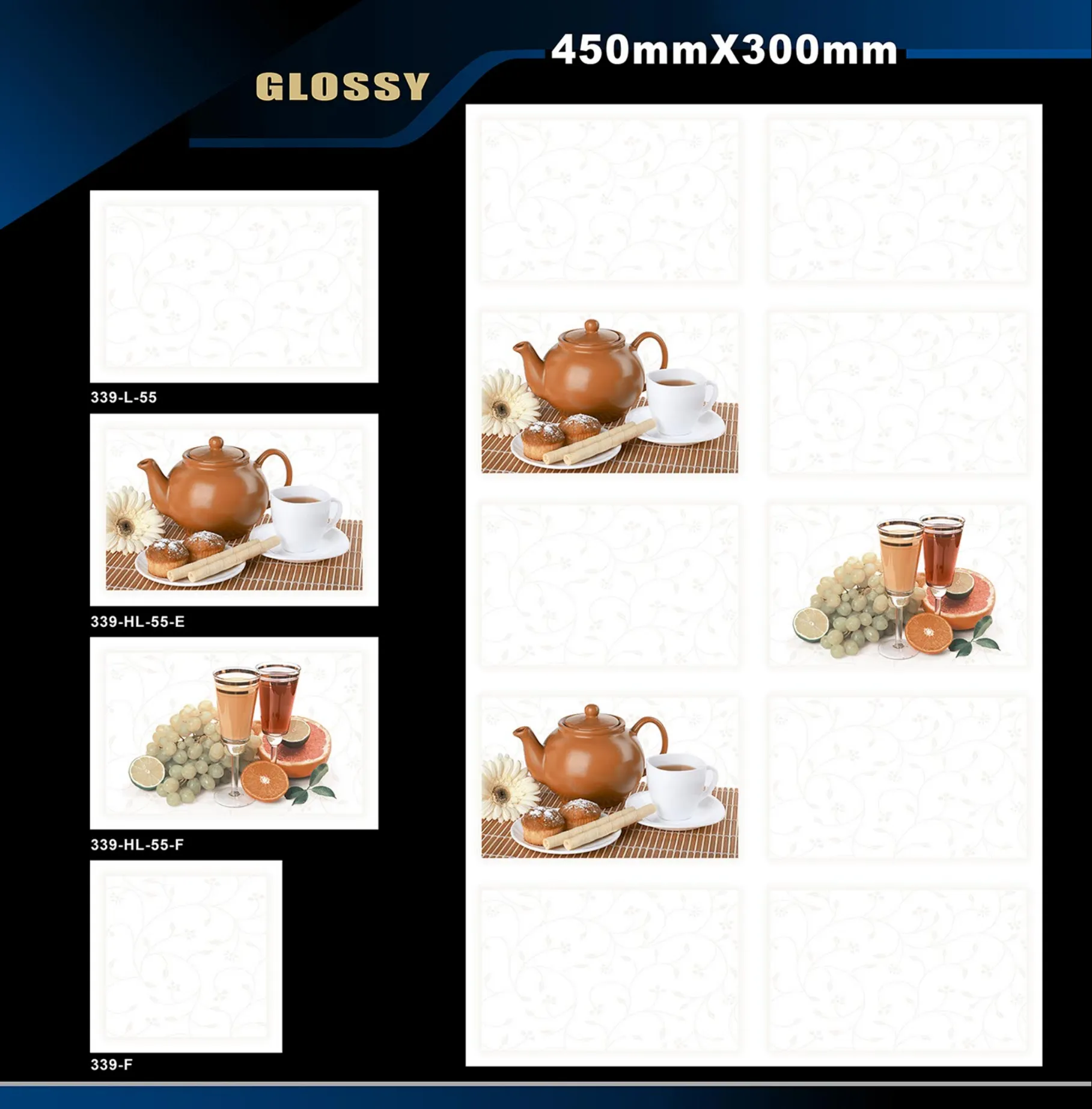 12 X 18 Kitchen 112 To 448 - Design 31 - 300x450mm Glossy