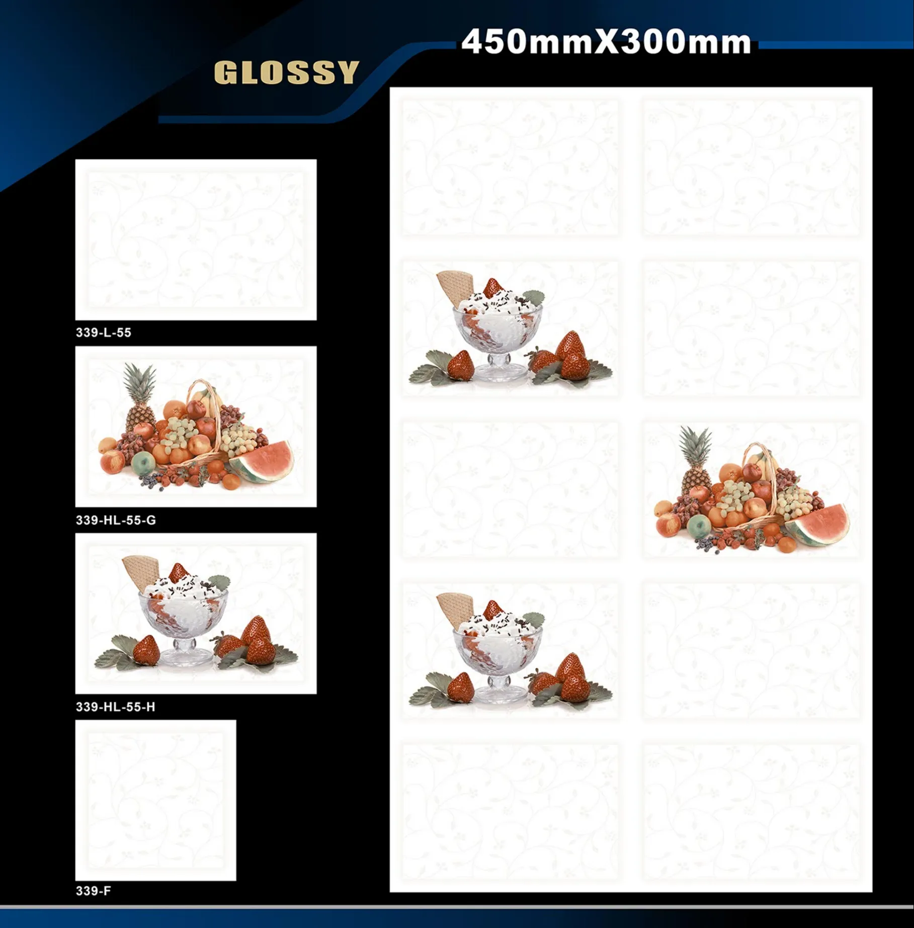 12 X 18 Kitchen 112 To 448 - Design 32 - 300x450mm Glossy