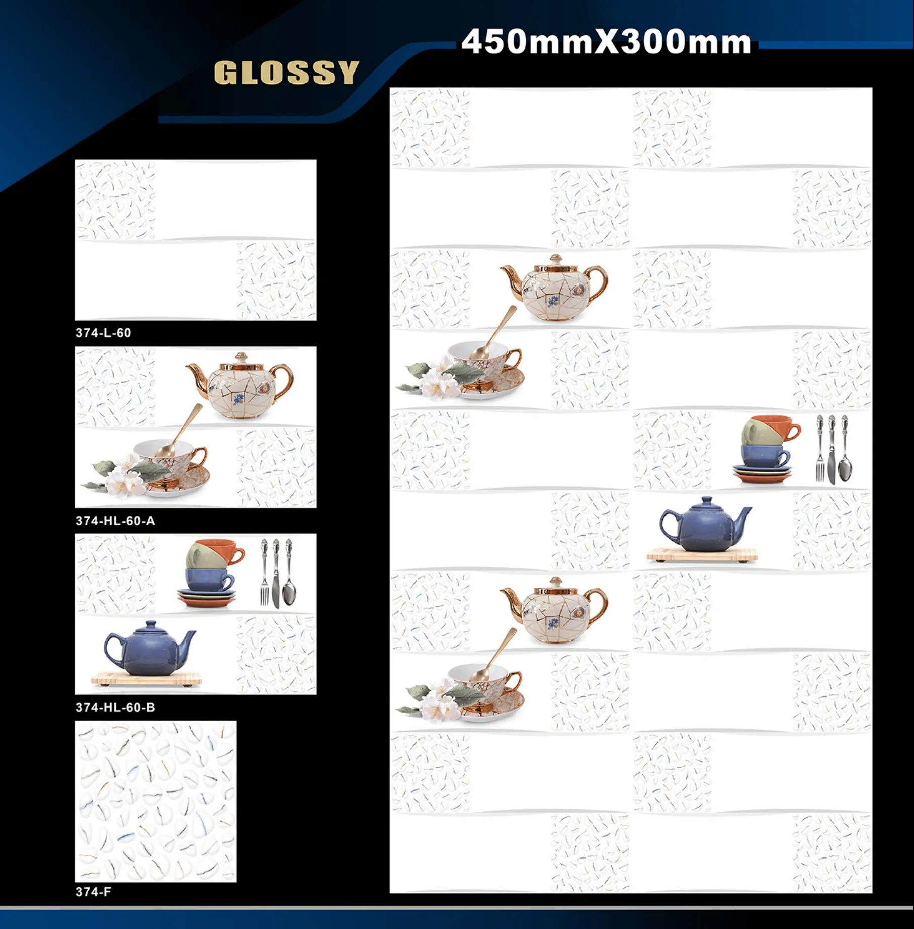 12 X 18 Kitchen 112 To 448 - Design 38 - 300x450mm Glossy