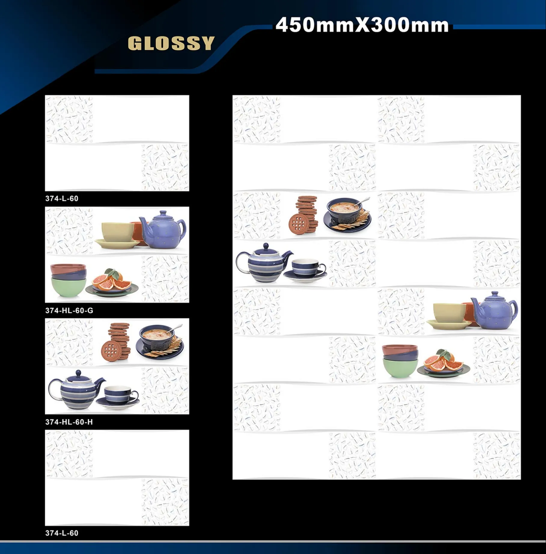 12 X 18 Kitchen 112 To 448 - Design 41 - 300x450mm Glossy