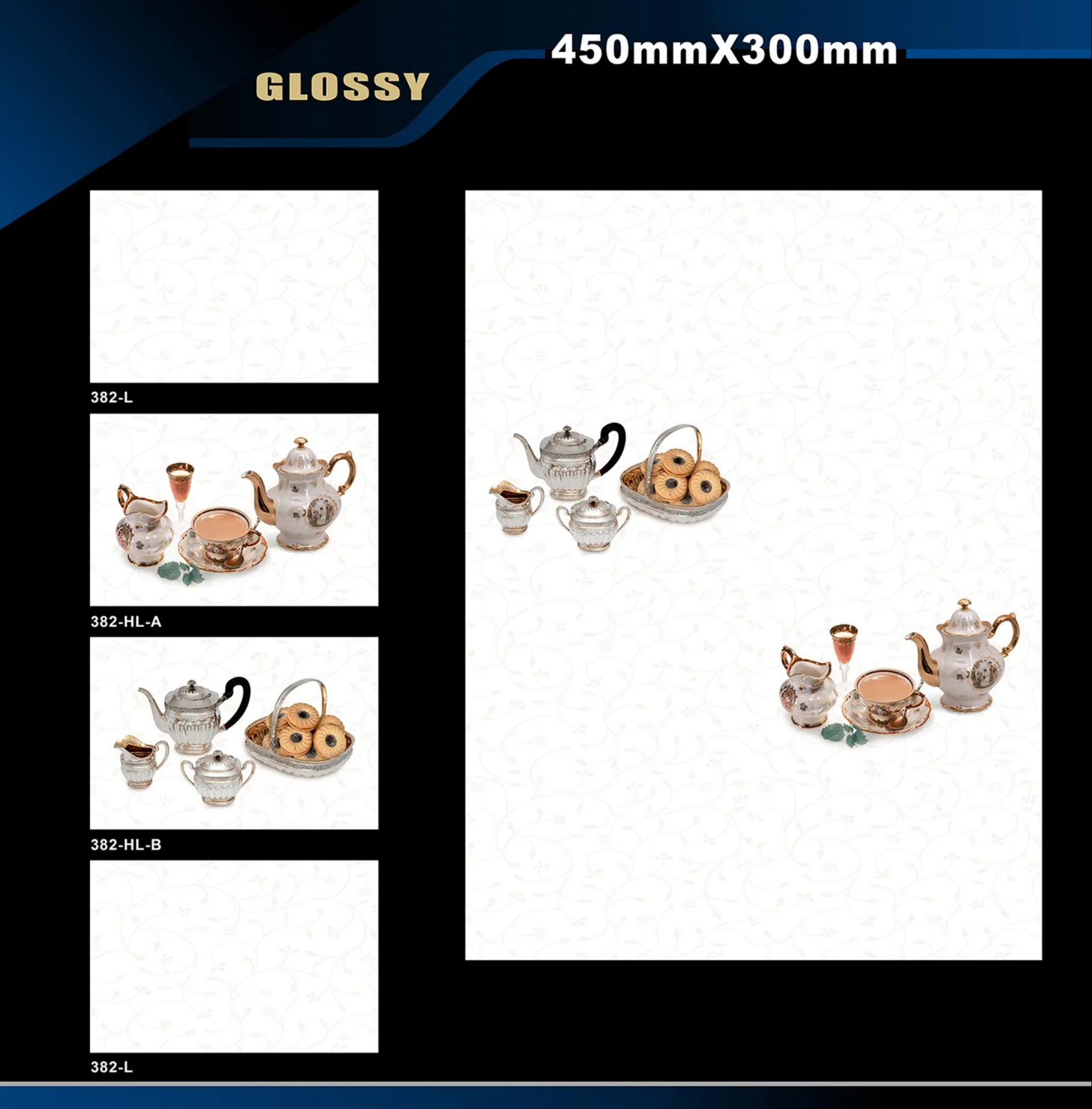 12 X 18 Kitchen 112 To 448 - Design 45 - 300x450mm Glossy