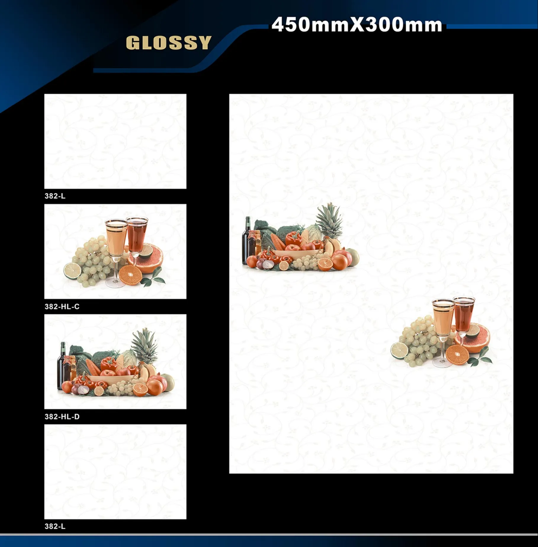 12 X 18 Kitchen 112 To 448 - Design 46 - 300x450mm Glossy