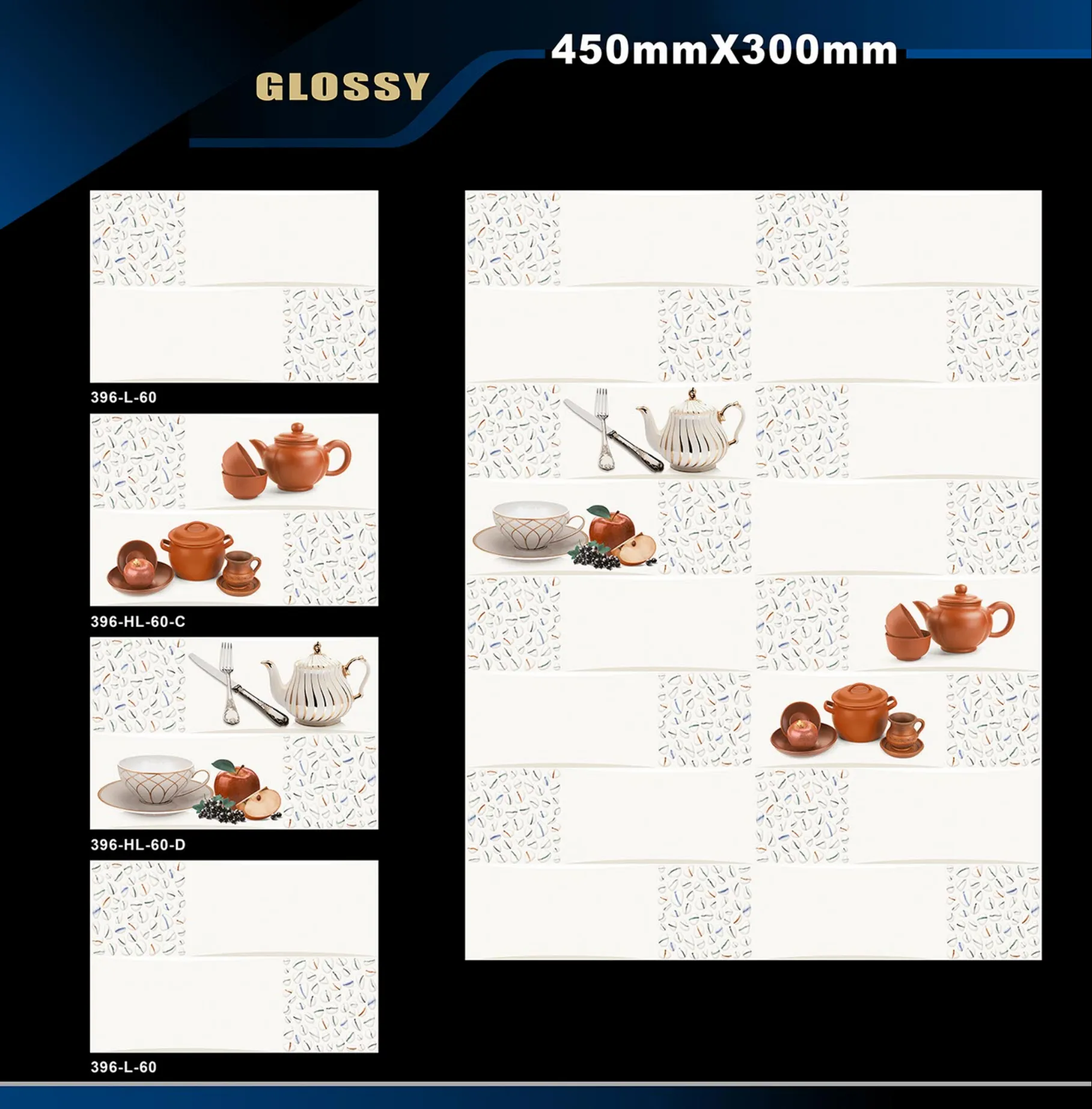 12 X 18 Kitchen 112 To 448 - Design 51 - 300x450mm Glossy