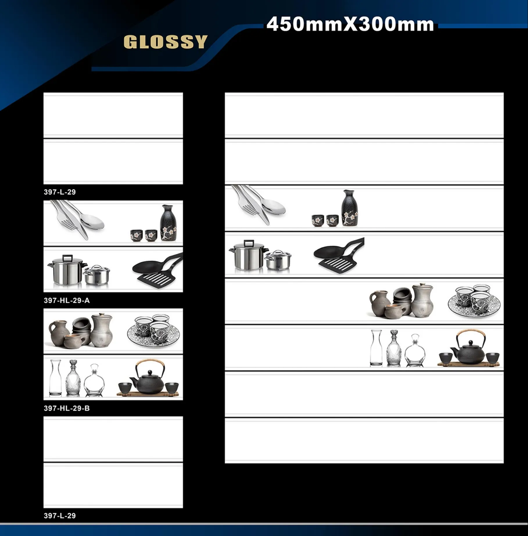 12 X 18 Kitchen 112 To 448 - Design 56 - 300x450mm Glossy