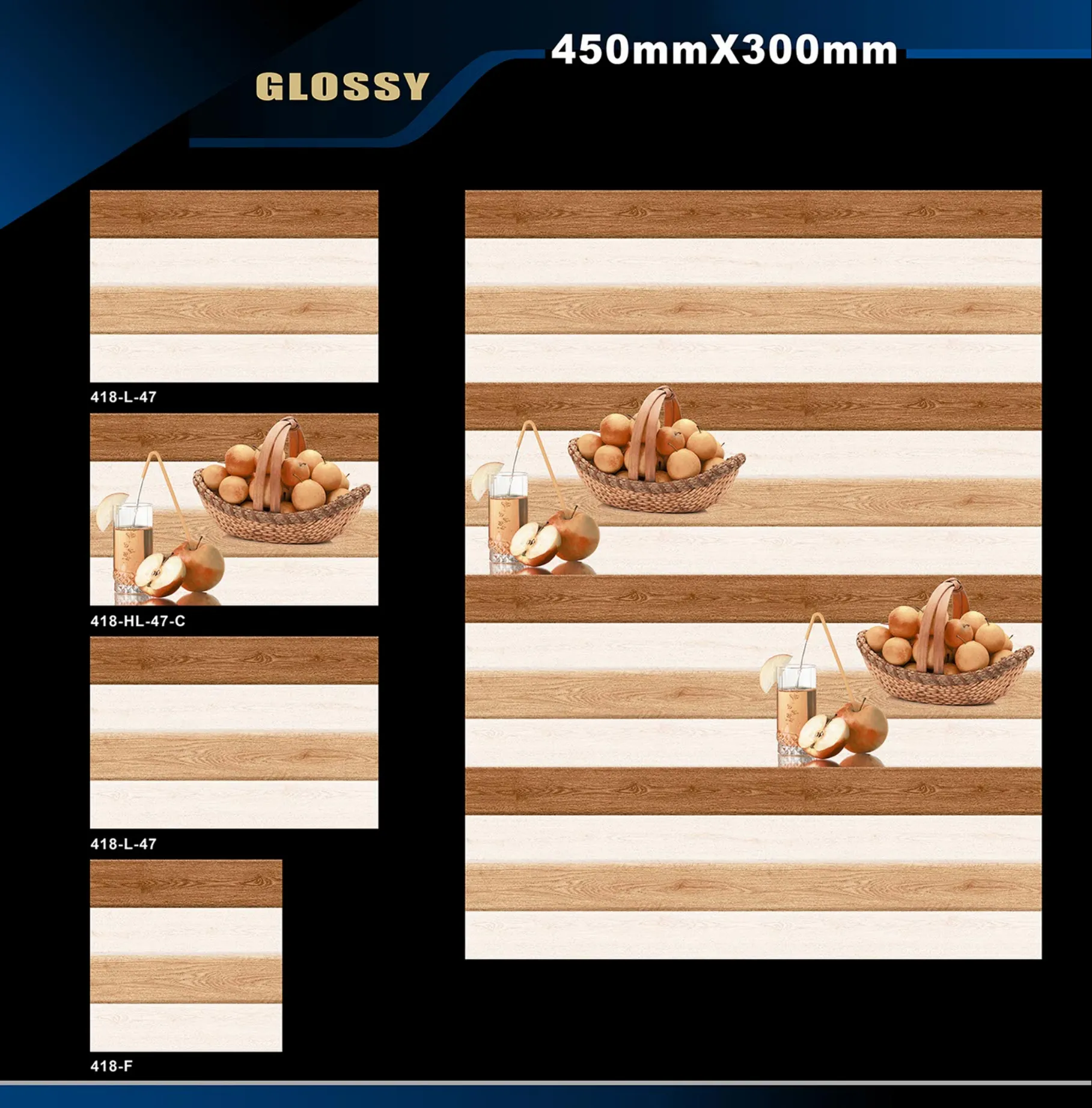 12 X 18 Kitchen 112 To 448 - Design 59 - 300x450mm Glossy