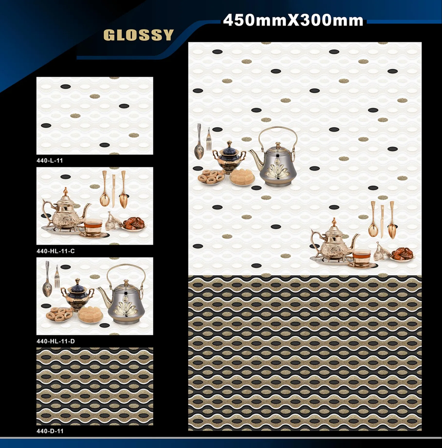 12 X 18 Kitchen 112 To 448 - Design 60 - 300x450mm Glossy