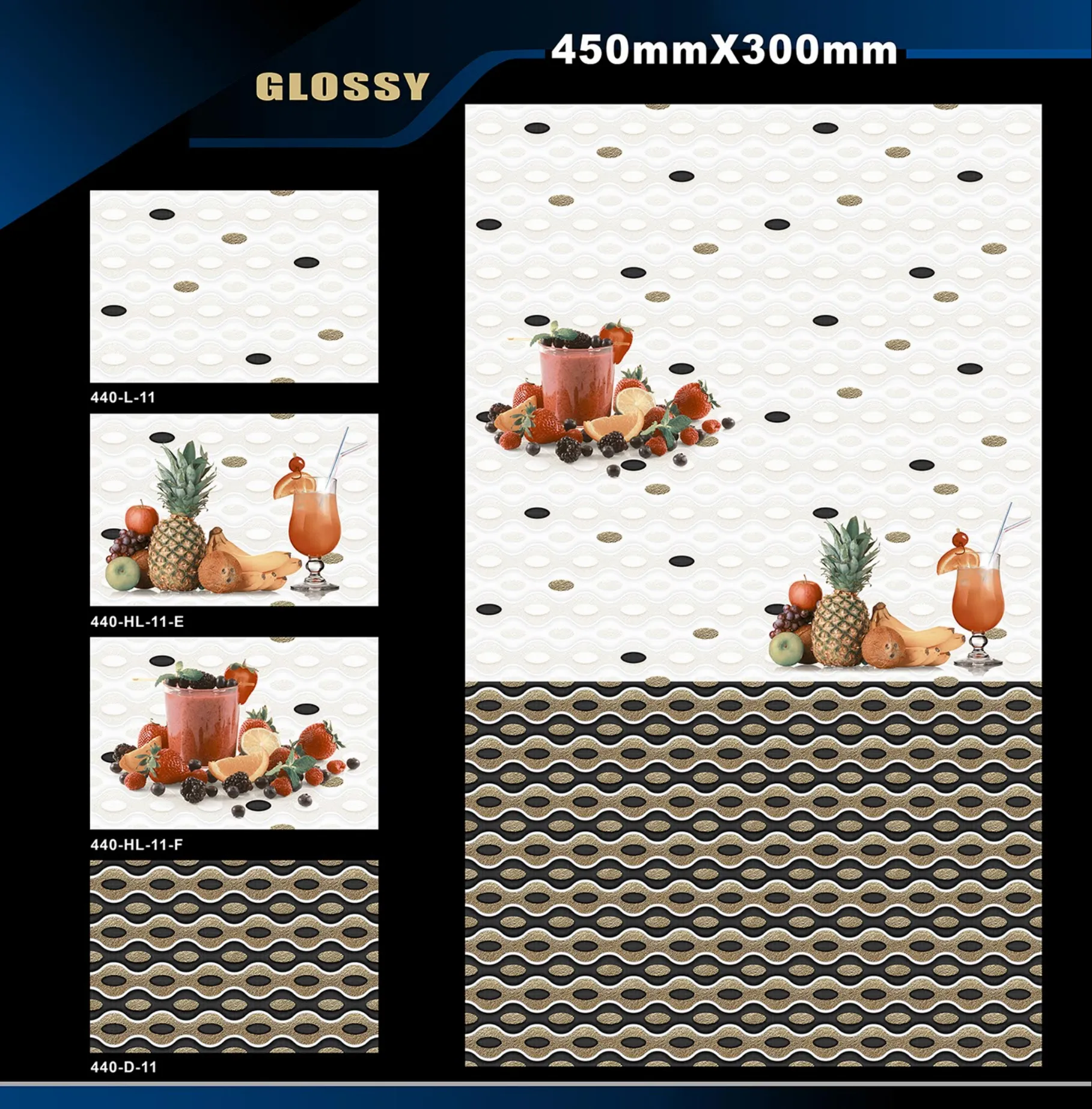 12 X 18 Kitchen 112 To 448 - Design 61 - 300x450mm Glossy