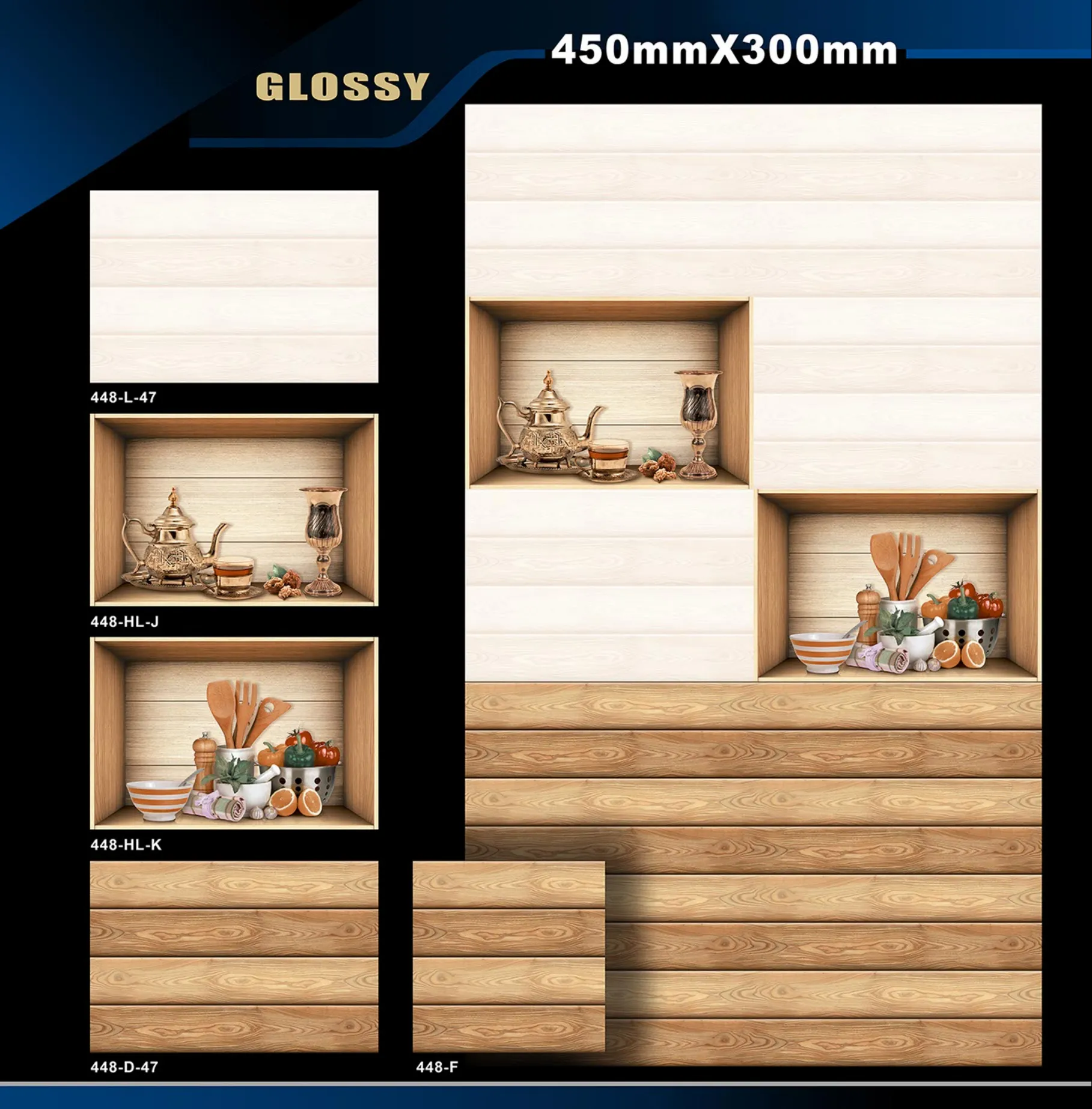 12 X 18 Kitchen 112 To 448 - Design 67 - 300x450mm Glossy