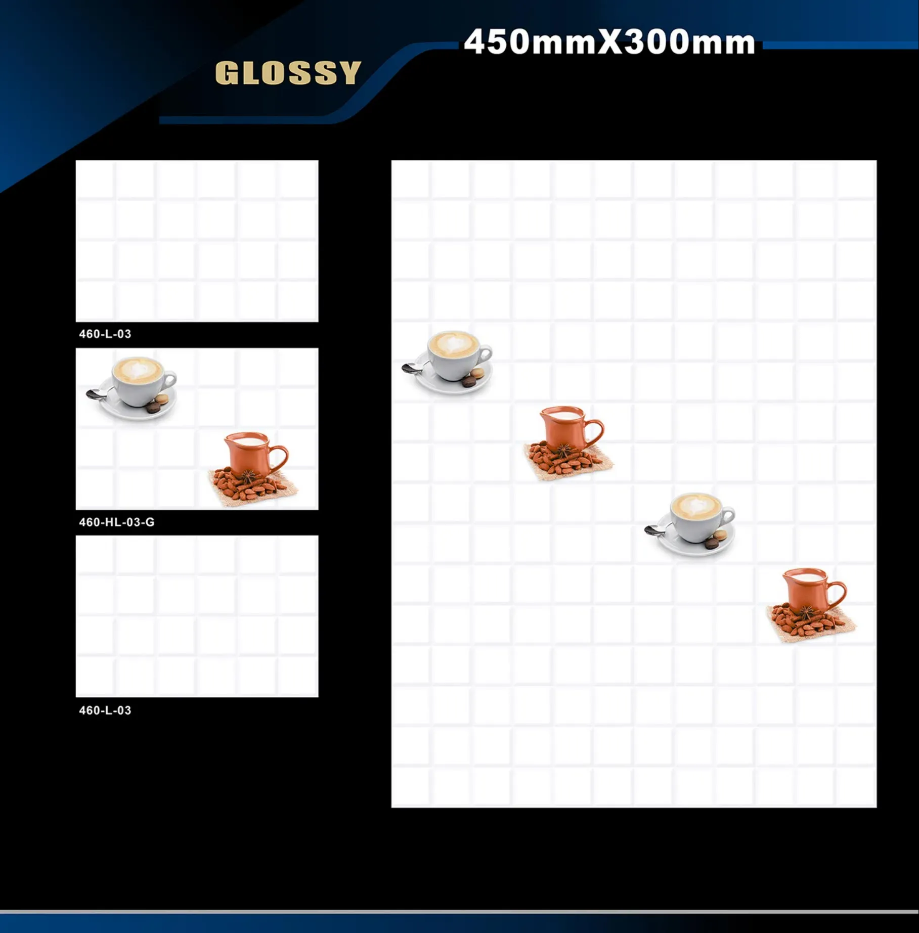 12 X 18 Kitchen 455 To 606 - Design 4 - 300x450mm Glossy