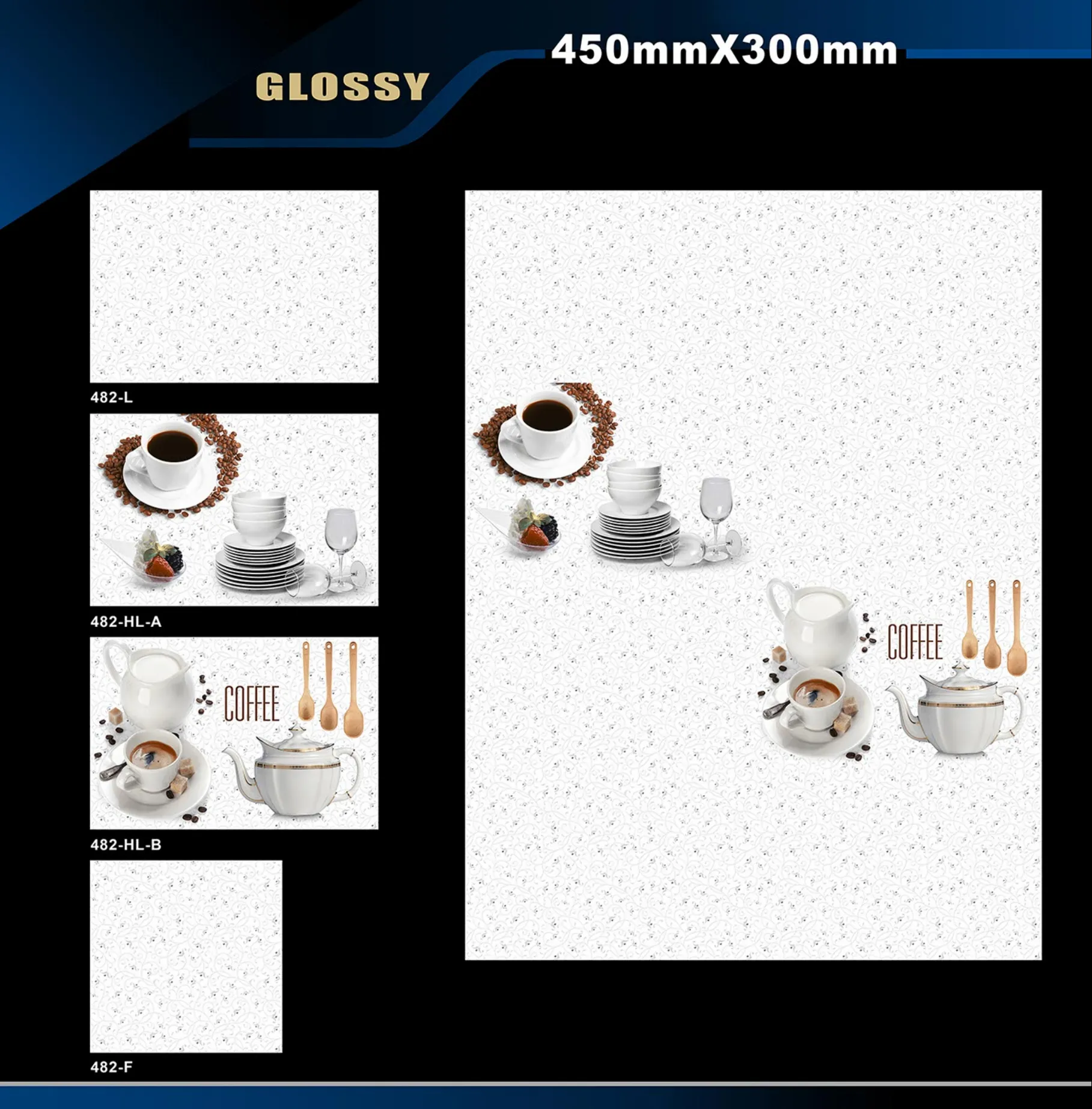 12 X 18 Kitchen 455 To 606 - Design 13 - 300x450mm Glossy