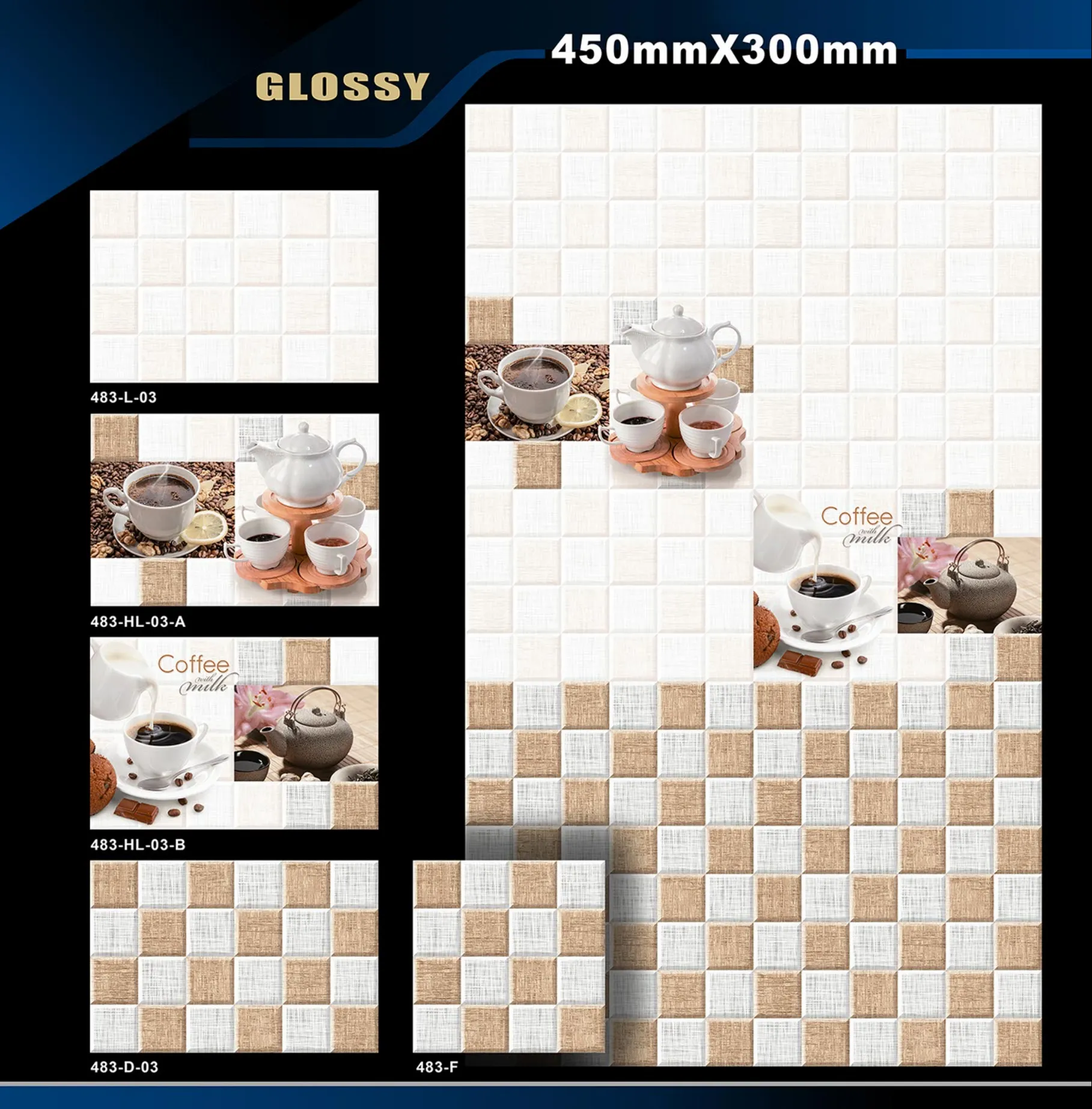 12 X 18 Kitchen 455 To 606 - Design 15 - 300x450mm Glossy