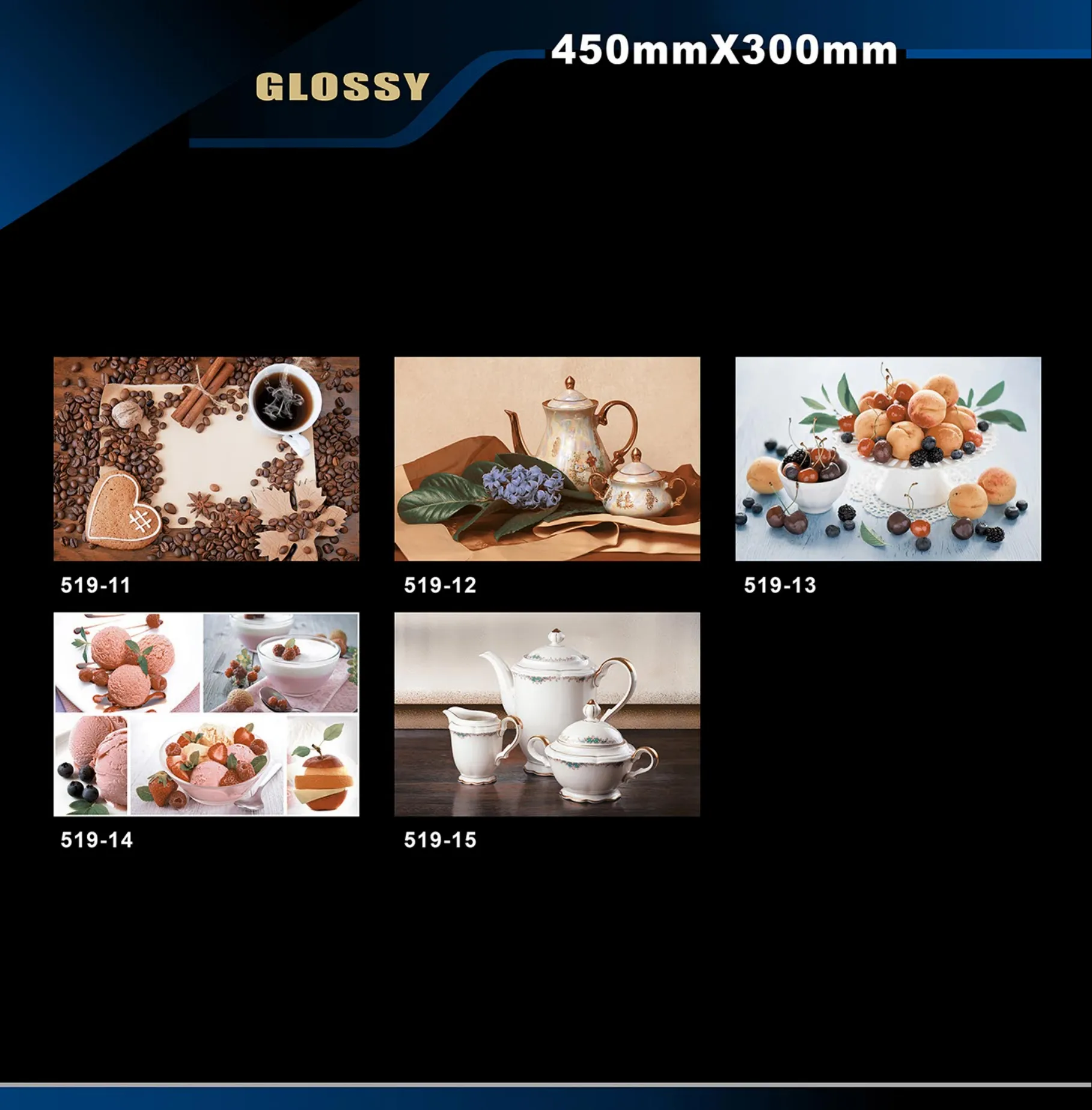 12 X 18 Kitchen 455 To 606 - Design 19 - 300x450mm Glossy