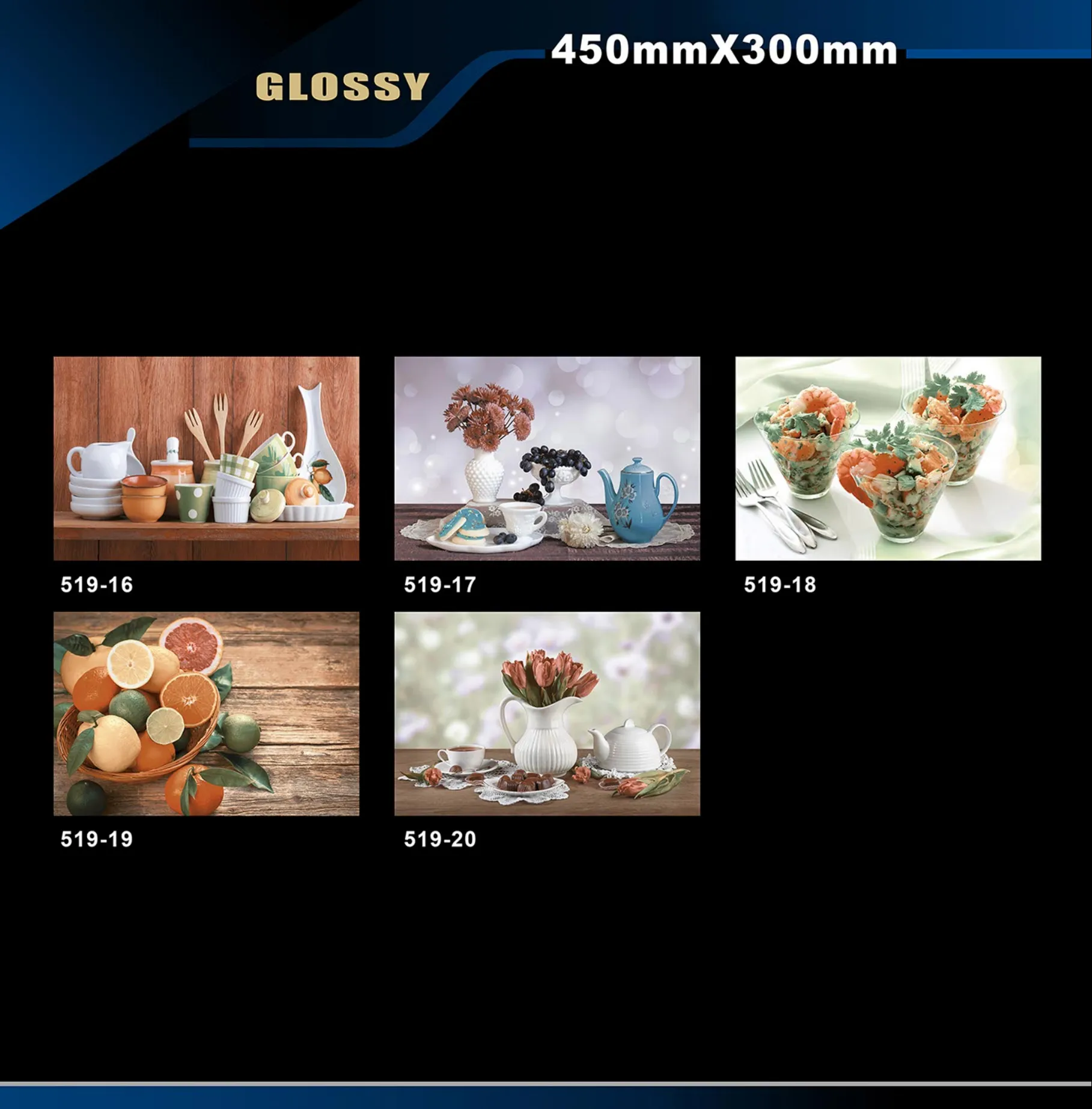 12 X 18 Kitchen 455 To 606 - Design 20 - 300x450mm Glossy