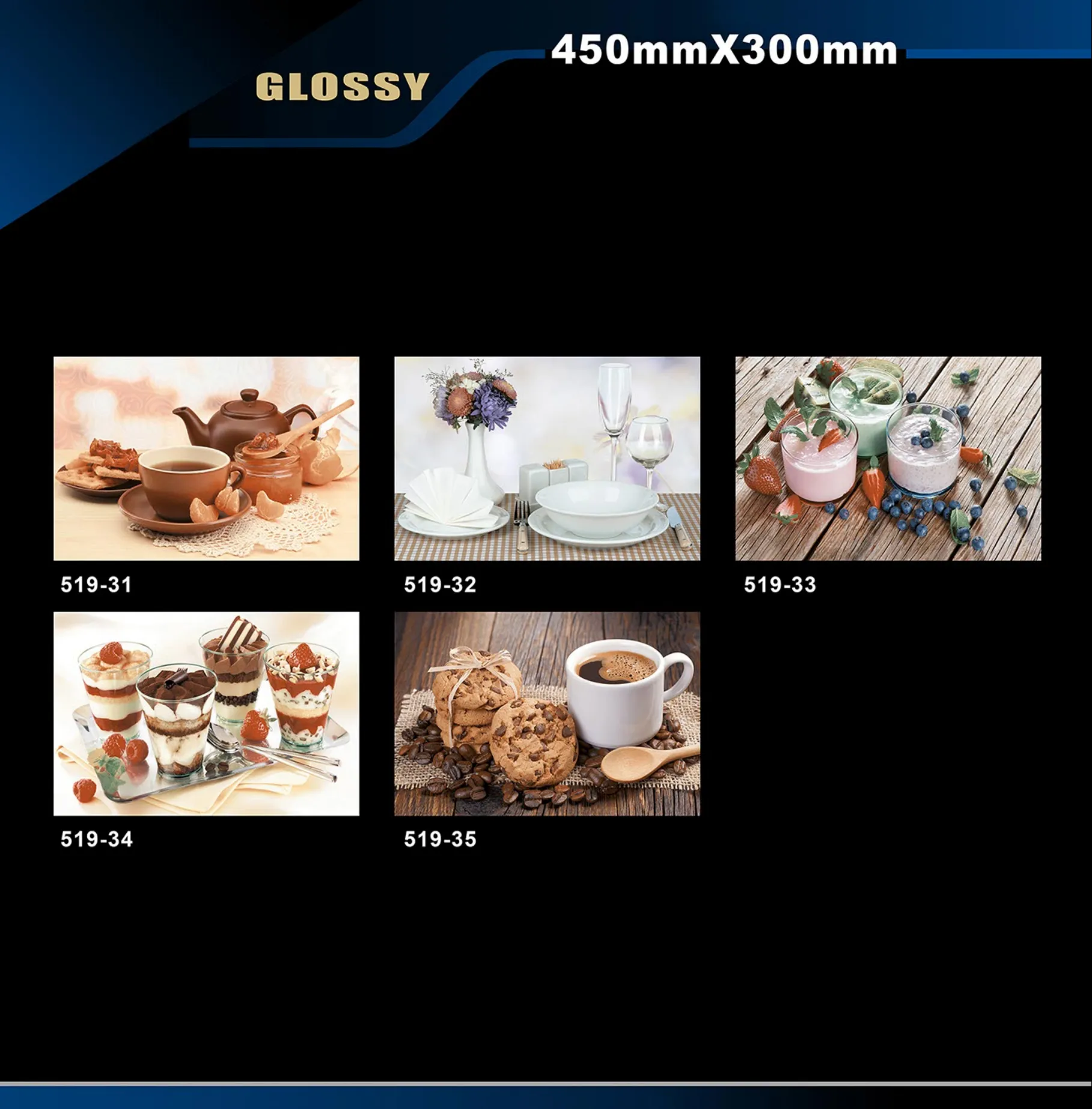 12 X 18 Kitchen 455 To 606 - Design 23 - 300x450mm Glossy