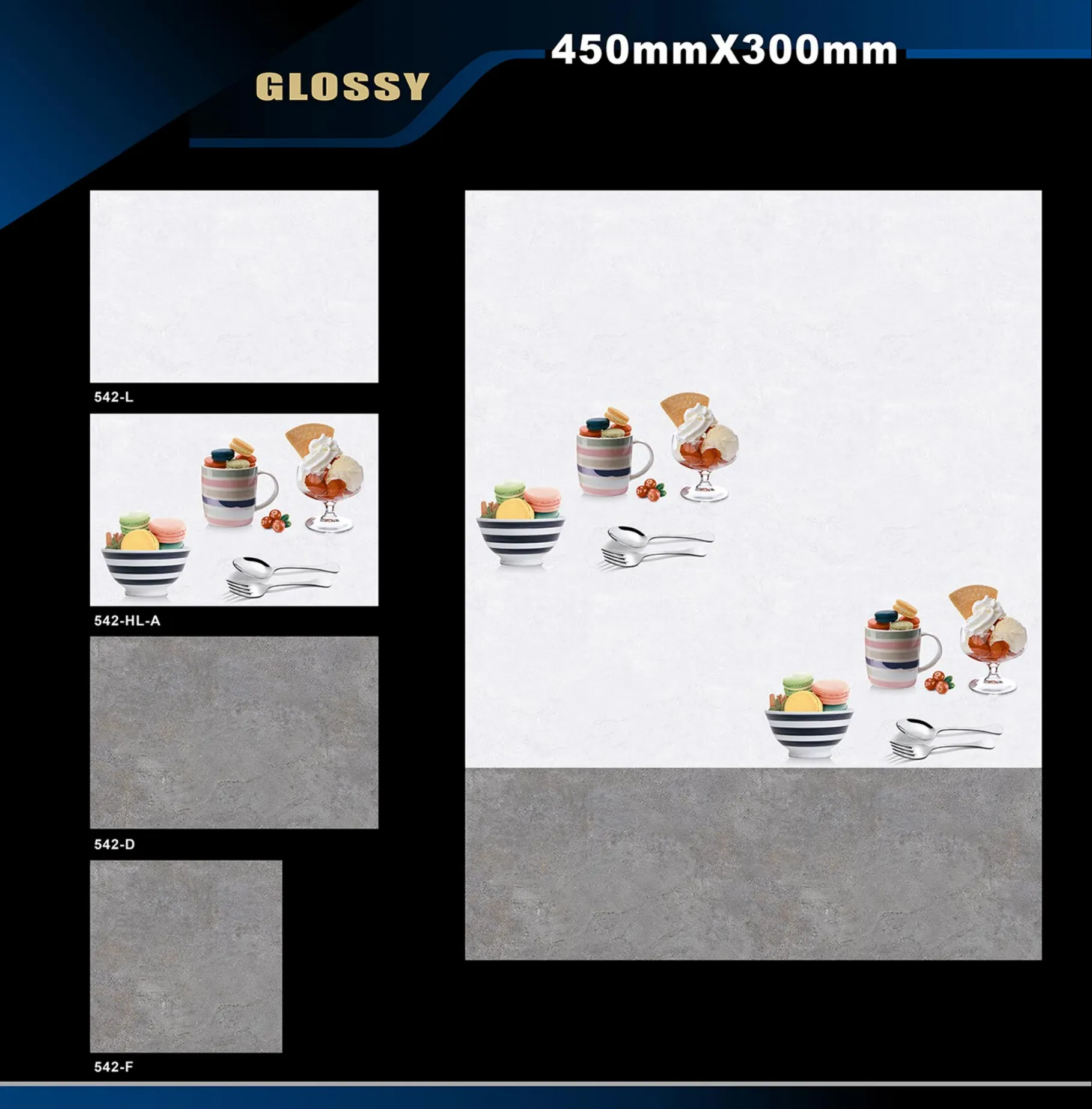 12 X 18 Kitchen 455 To 606 - Design 25 - 300x450mm Glossy