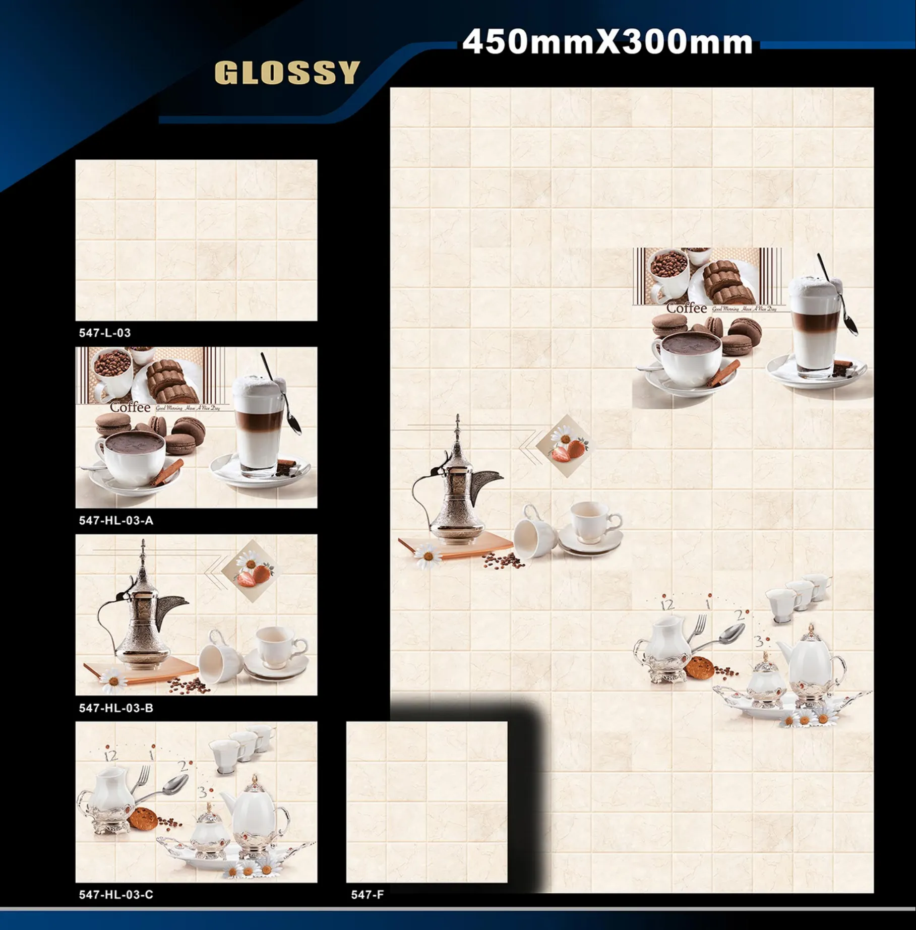 12 X 18 Kitchen 455 To 606 - Design 26 - 300x450mm Glossy