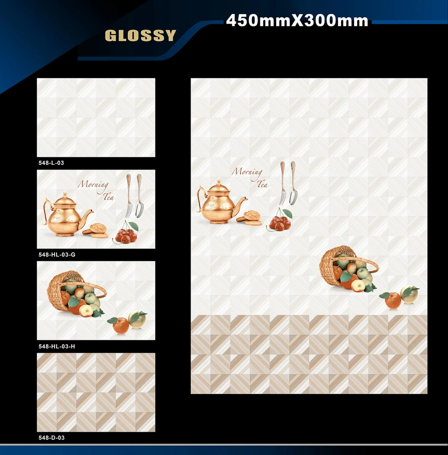 12 X 18 Kitchen 455 To 606 - Design 29 - 300x450mm Glossy