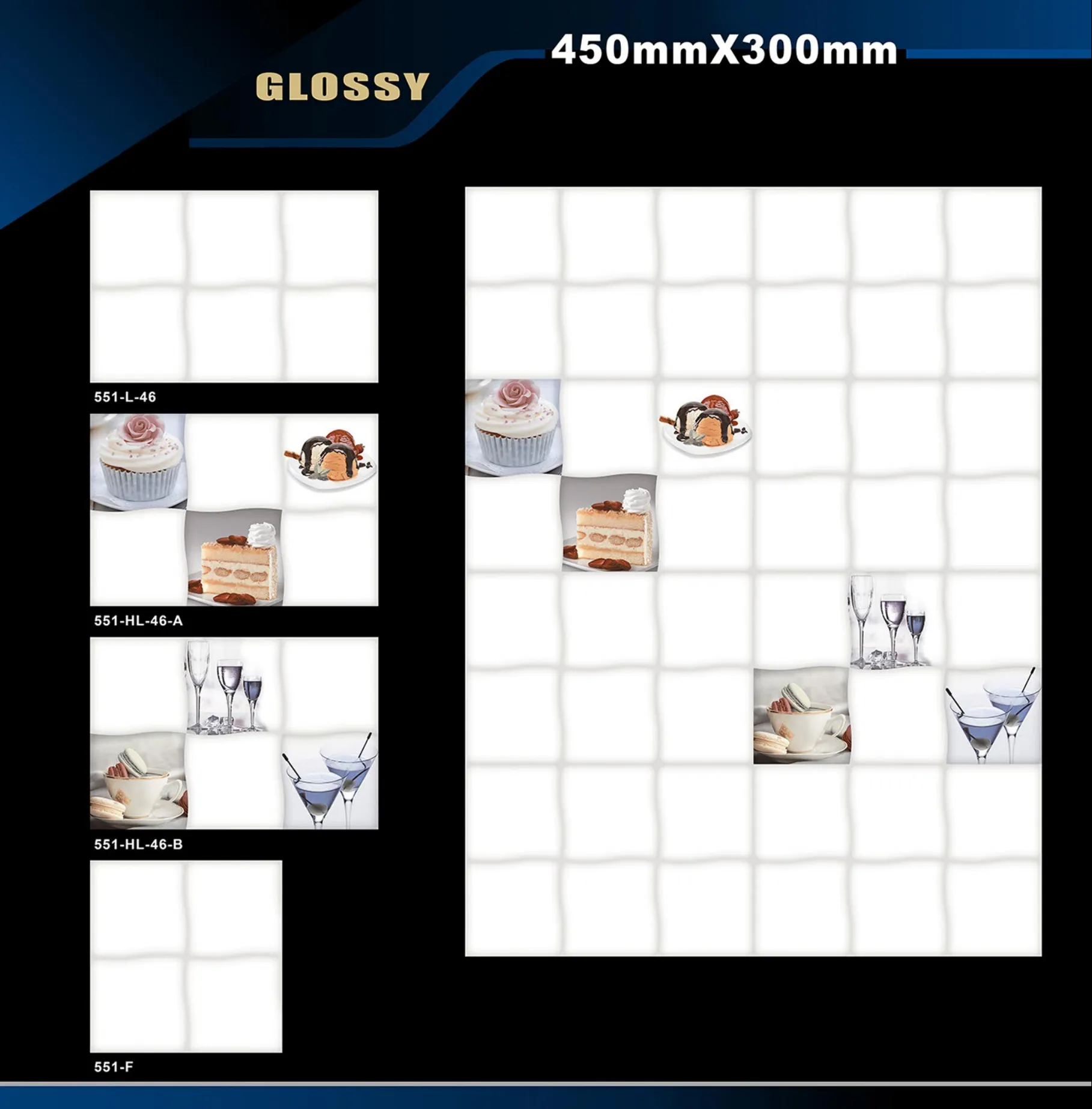 12 X 18 Kitchen 455 To 606 - Design 30 - 300x450mm Glossy