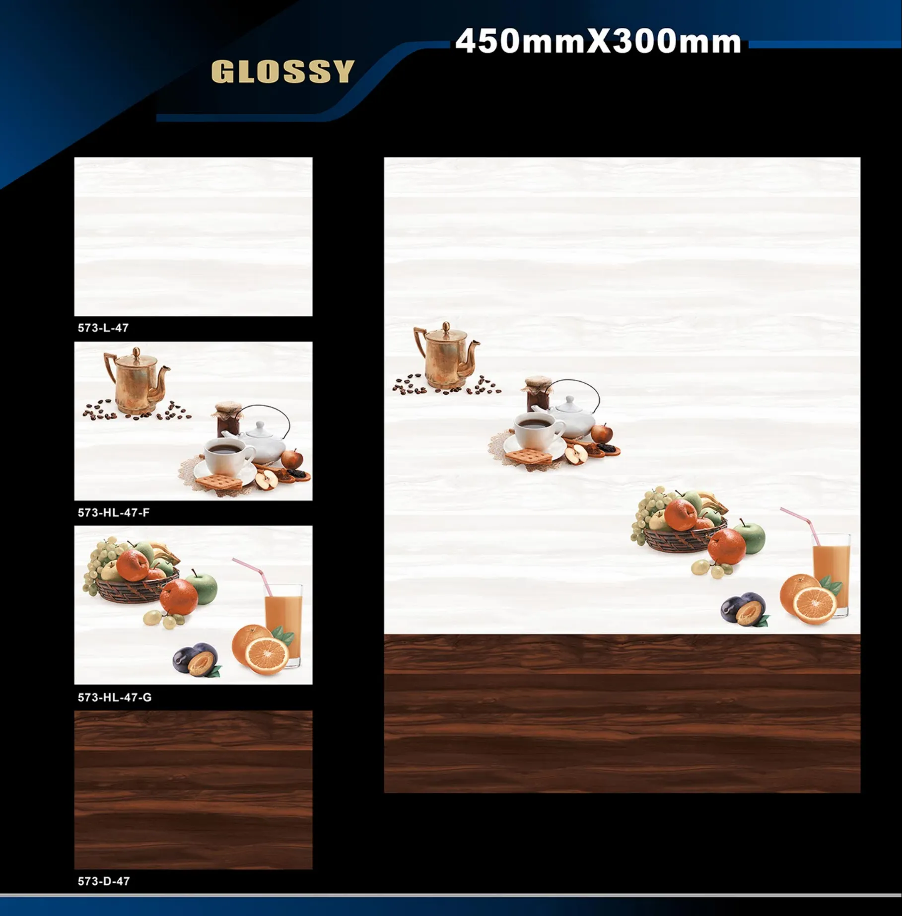 12 X 18 Kitchen 455 To 606 - Design 36 - 300x450mm Glossy